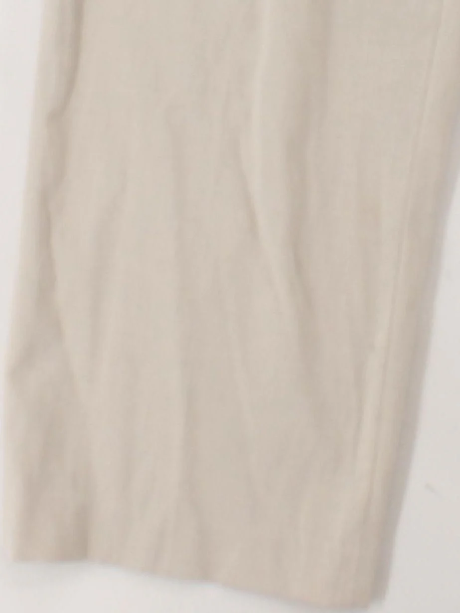 Uniqlo Women's Trousers M Cream Polyester with Rayon, Elastane Wide-Leg Chino - Image 4