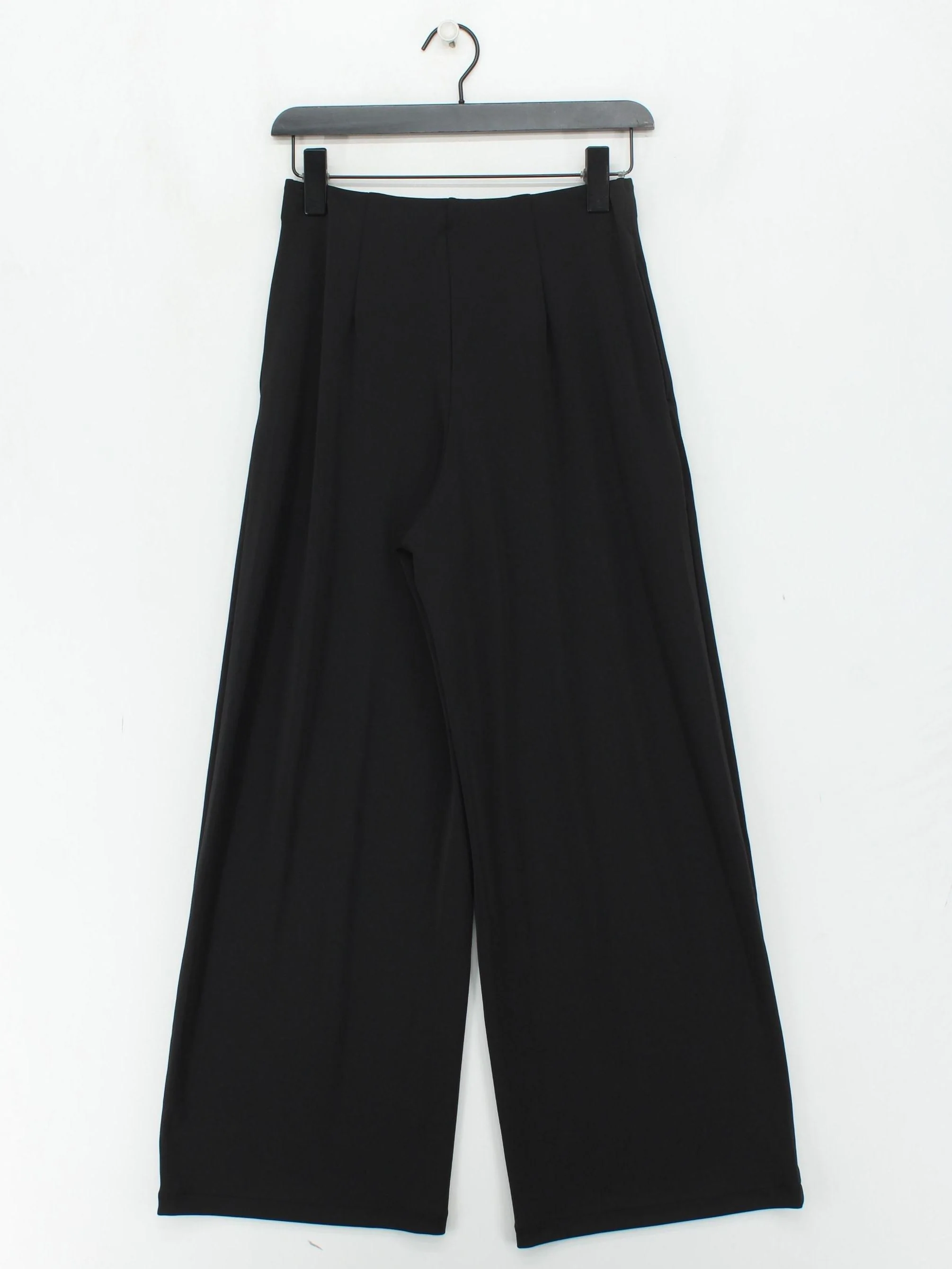 Uniqlo Women's Trousers S Black Polyester with Elastane Wide-Leg Chino - Image 2