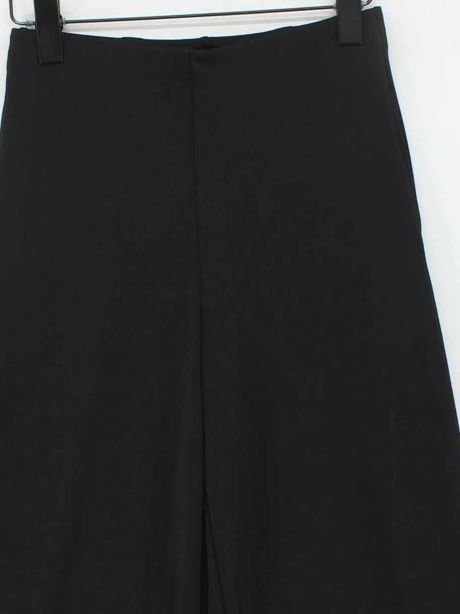 Uniqlo Women's Trousers S Black Polyester with Elastane Wide-Leg Chino - Image 3
