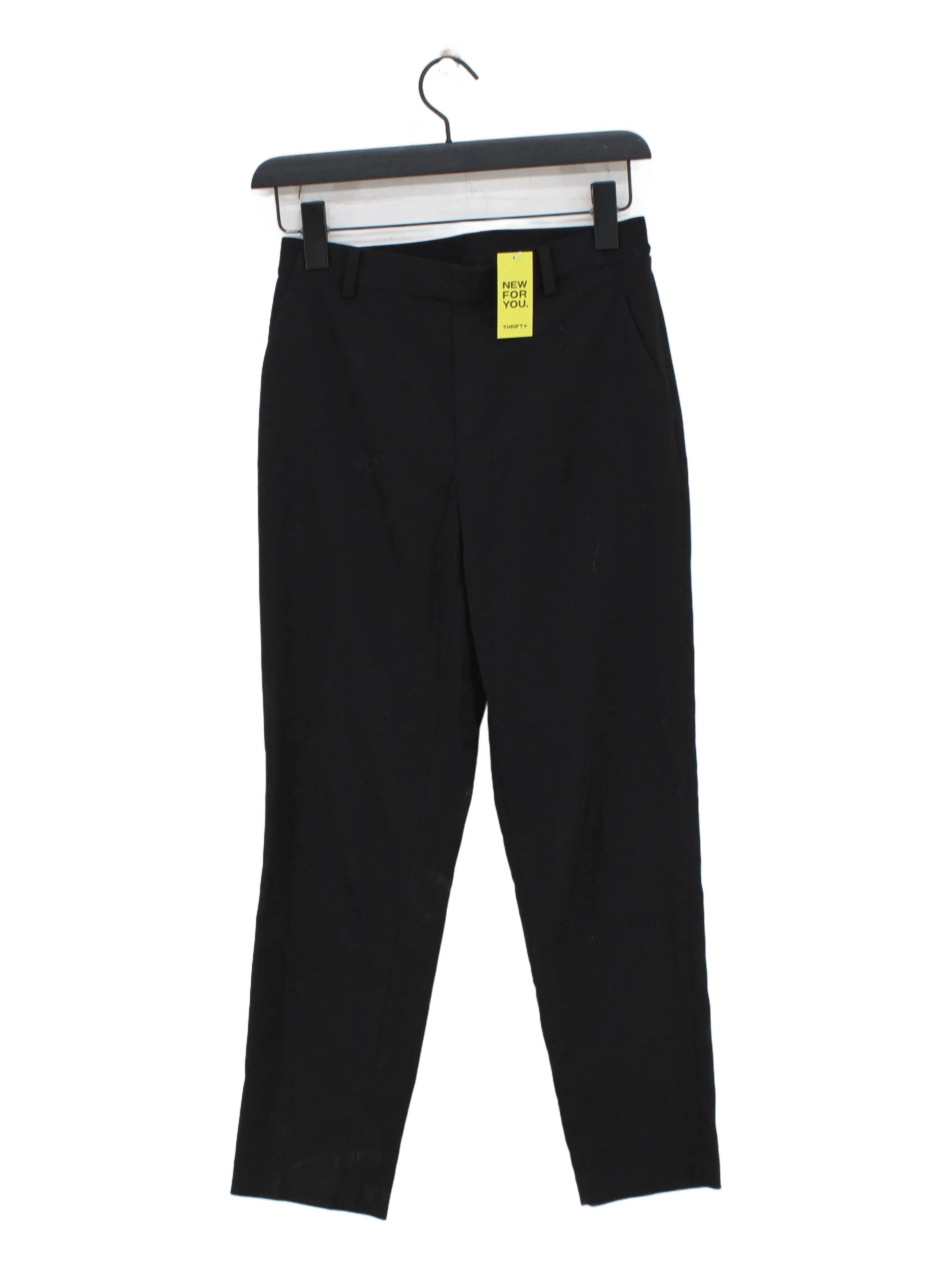 Uniqlo Women's Trousers S Black Polyester with Rayon, Elastane, Nylon Cropped