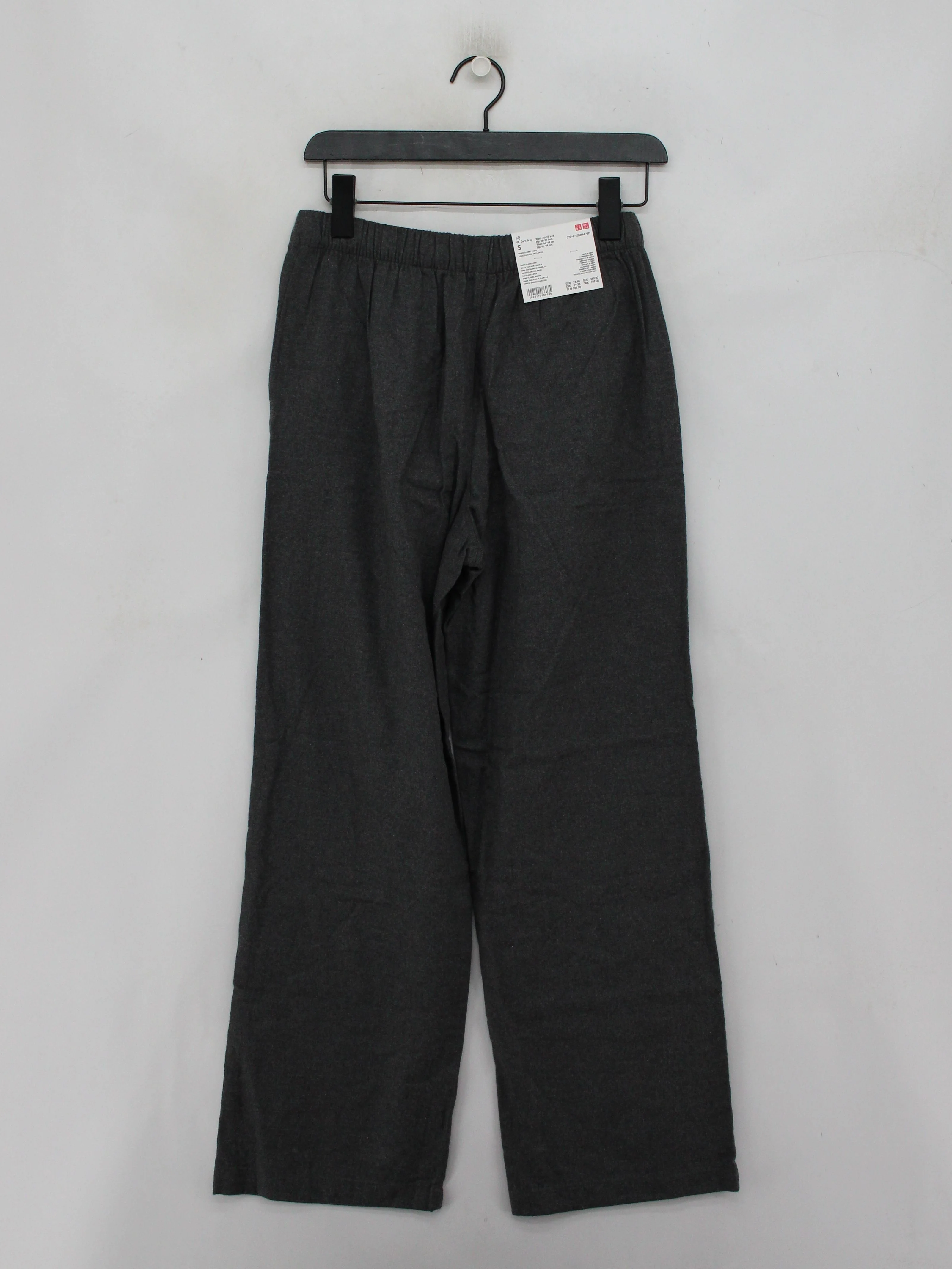 Uniqlo Women's Trousers S Grey 100% Cotton Wide-Leg Sweatpants New with tags - Image 2