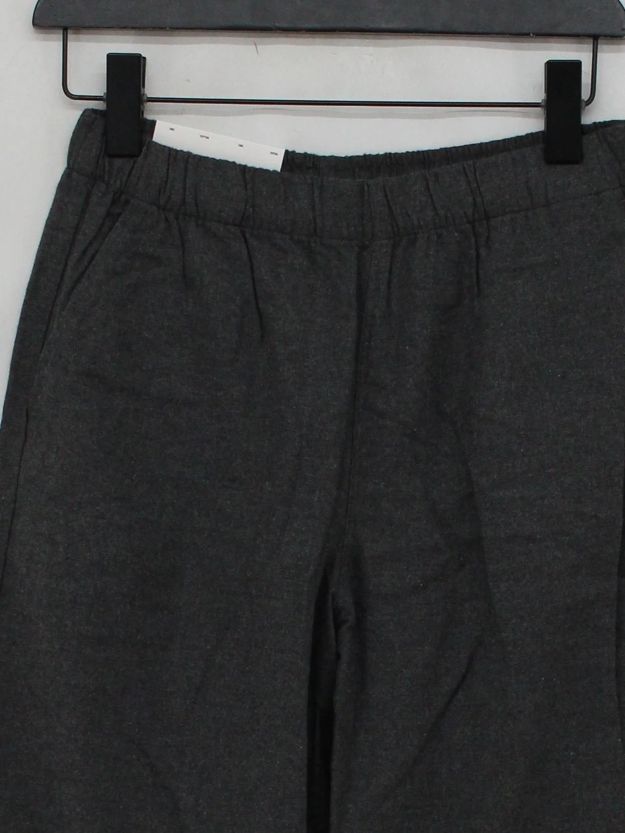 Uniqlo Women's Trousers S Grey 100% Cotton Wide-Leg Sweatpants New with tags - Image 3