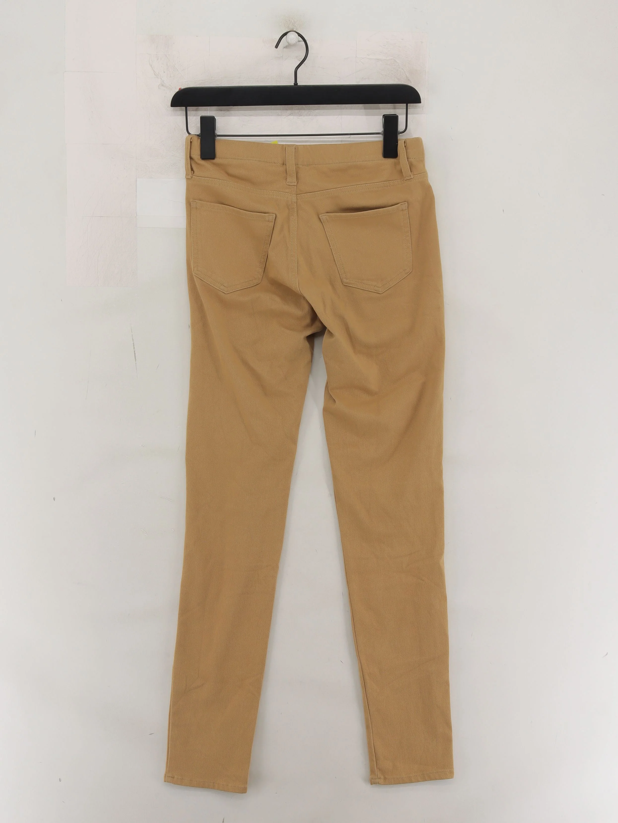 Uniqlo Women's Trousers S Tan Polyester with Cotton, Elastane Tapered Chino - Image 2