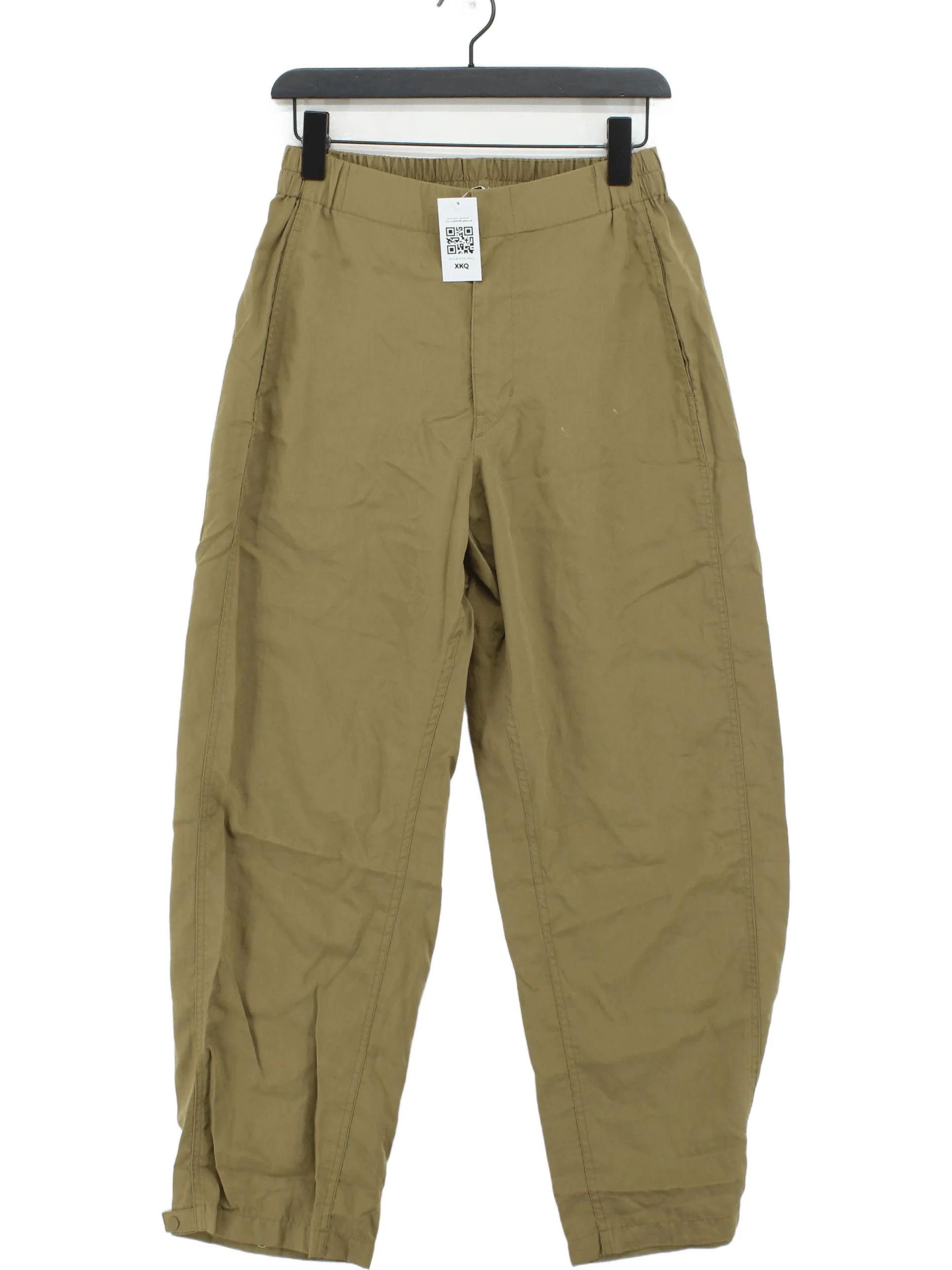 Uniqlo Women's Trousers S Tan Viscose with Polyamide, Polyester, Cotton Capri