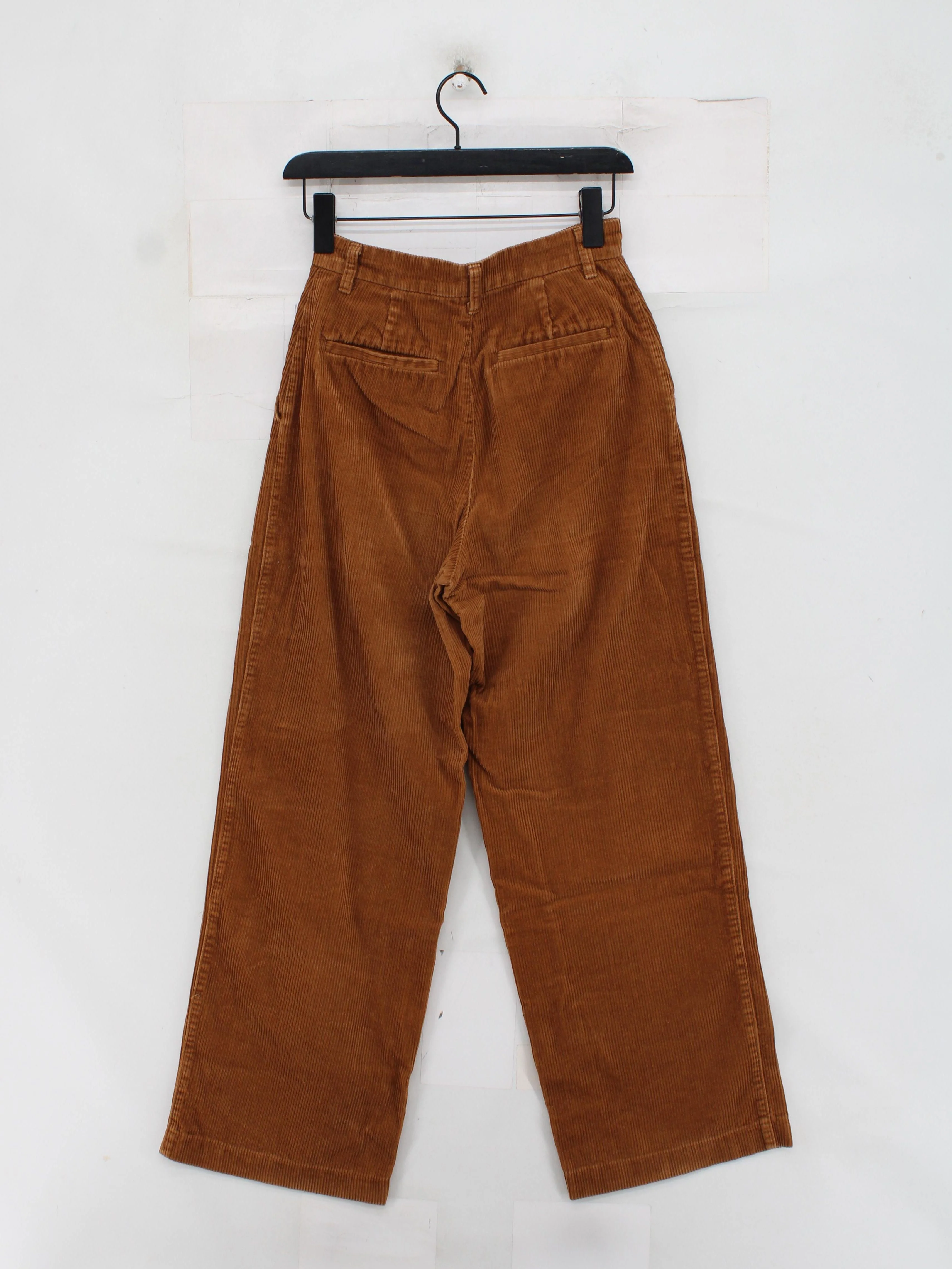 Uniqlo Women's Trousers W 24 in Tan 100% Cotton Wide-Leg Chino - Image 2