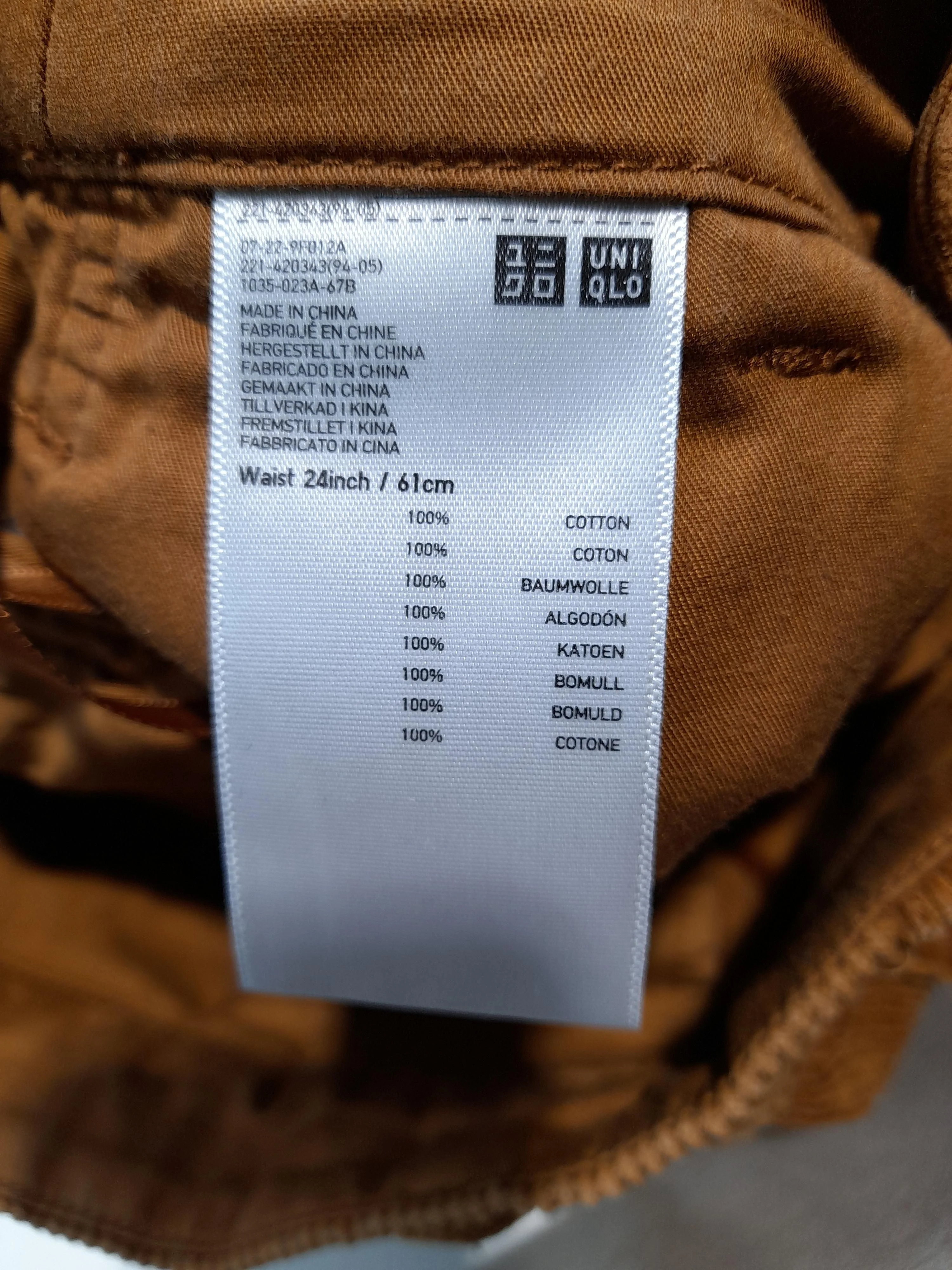 Uniqlo Women's Trousers W 24 in Tan 100% Cotton Wide-Leg Chino - Image 5