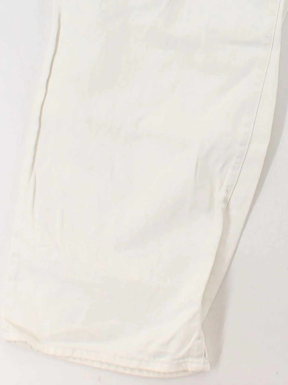 Uniqlo Women's Trousers W 28 in Cream 100% Cotton Wide-Leg Chino - Image 4