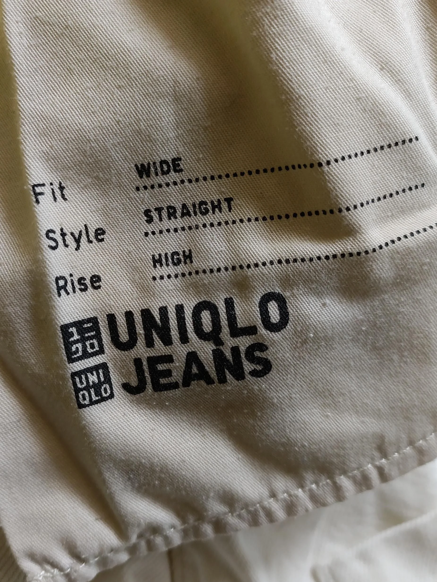 Uniqlo Women's Trousers W 28 in Cream 100% Cotton Wide-Leg Chino - Image 5