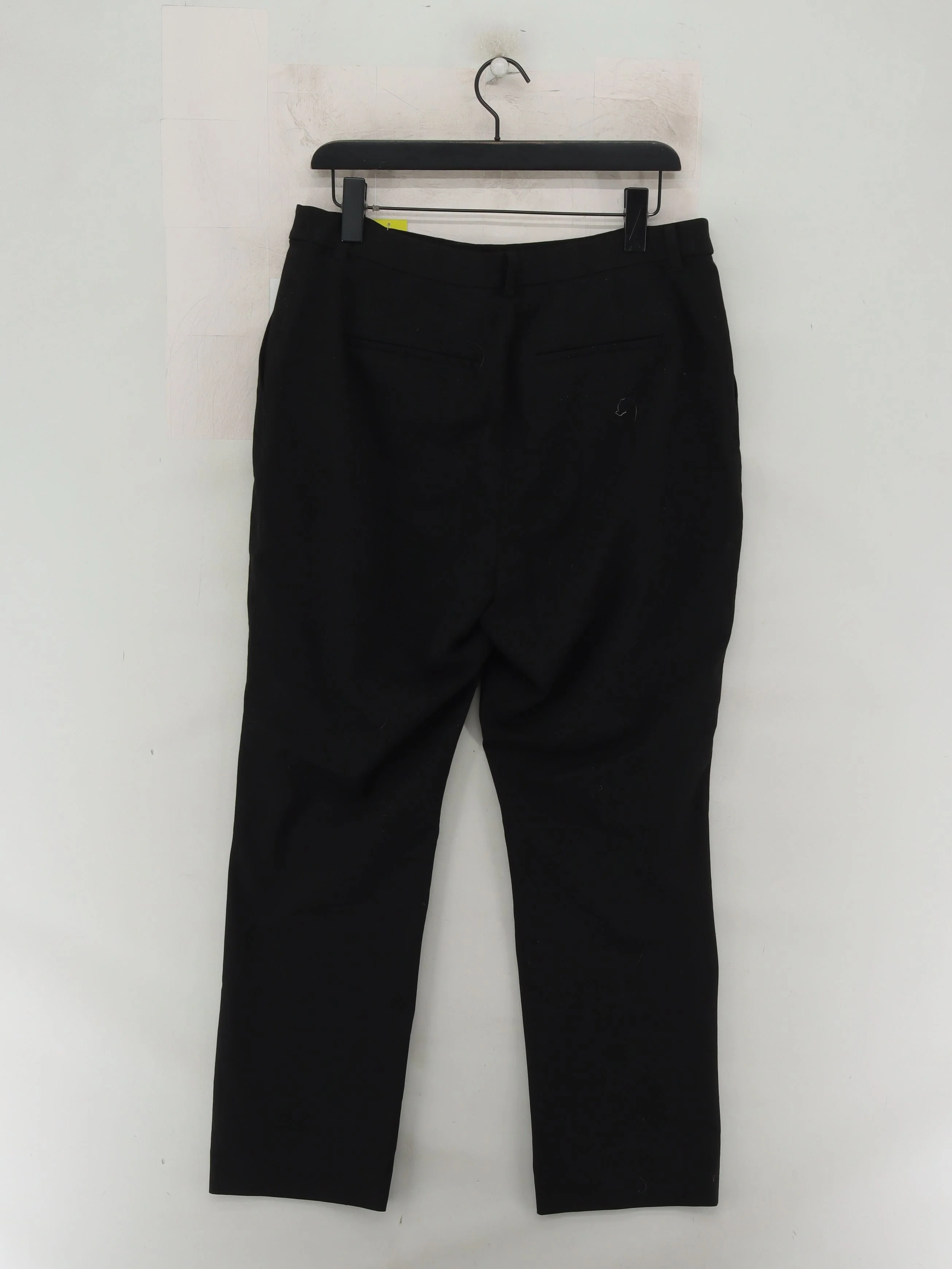 Uniqlo Women's Trousers XL Black Polyester with Viscose, Elastane Straight Chino - Image 2