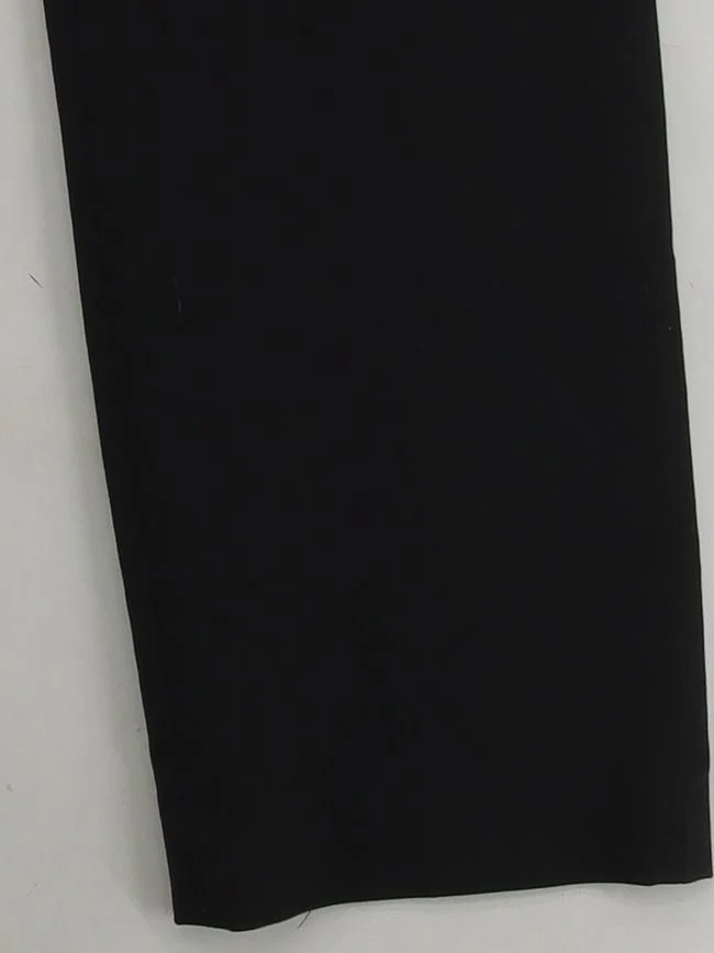 Uniqlo Women's Trousers XL Black Polyester with Viscose, Elastane Straight Chino - Image 4