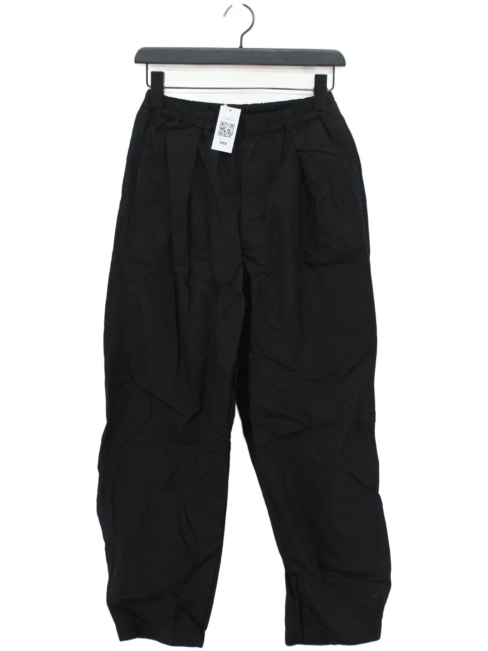 Uniqlo Women's Trousers XS Black Cotton with Polyamide, Polyester Wide-Leg Cargo