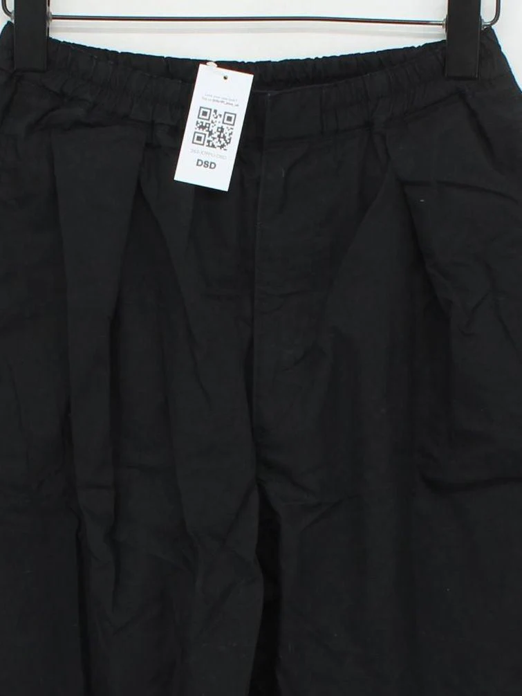 Uniqlo Women's Trousers XS Black Cotton with Polyamide, Polyester Wide-Leg Cargo - Image 3