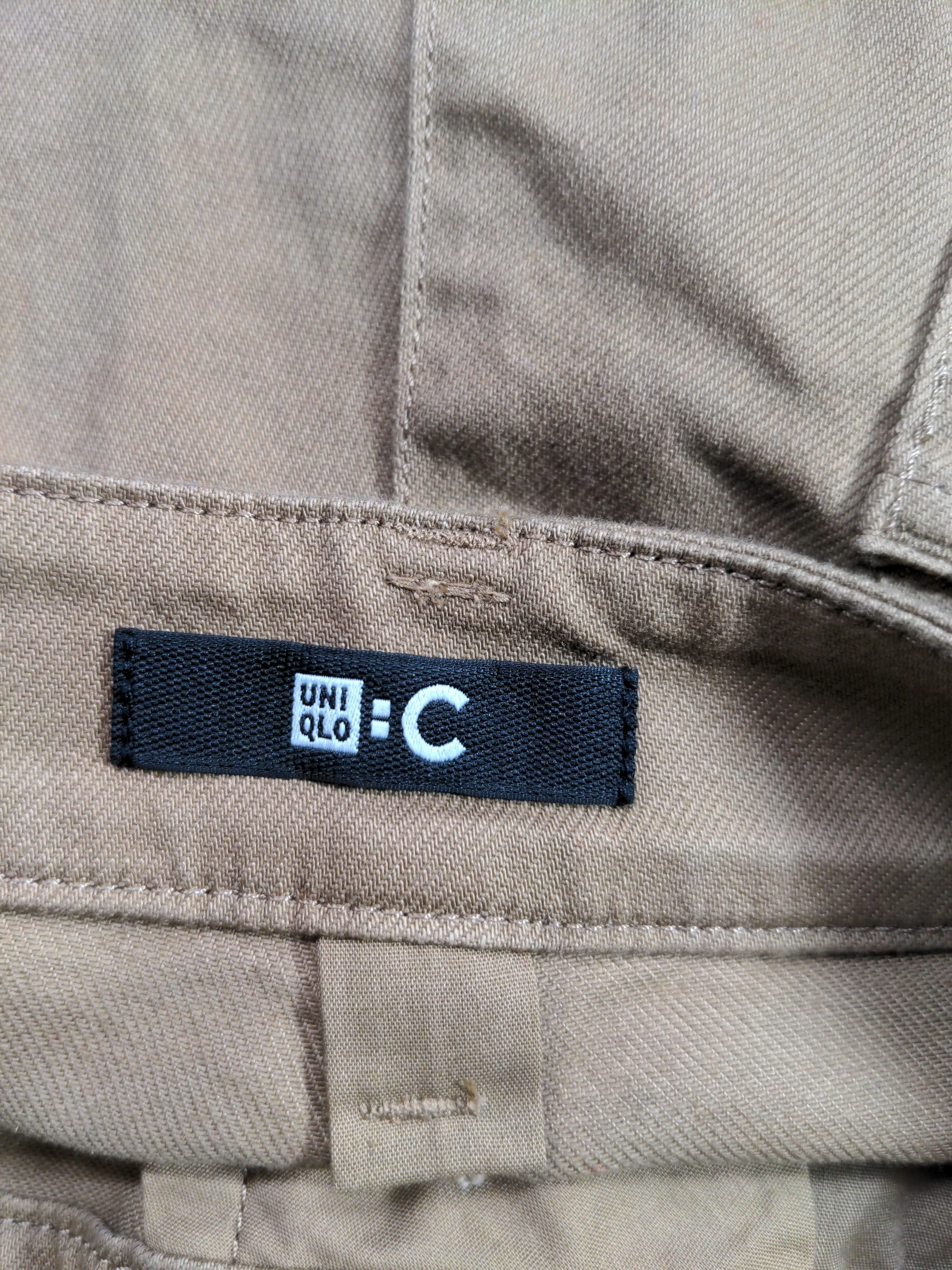 Uniqlo Women's Trousers XS Brown Cotton with Elastane, Polyester Cropped - Image 5