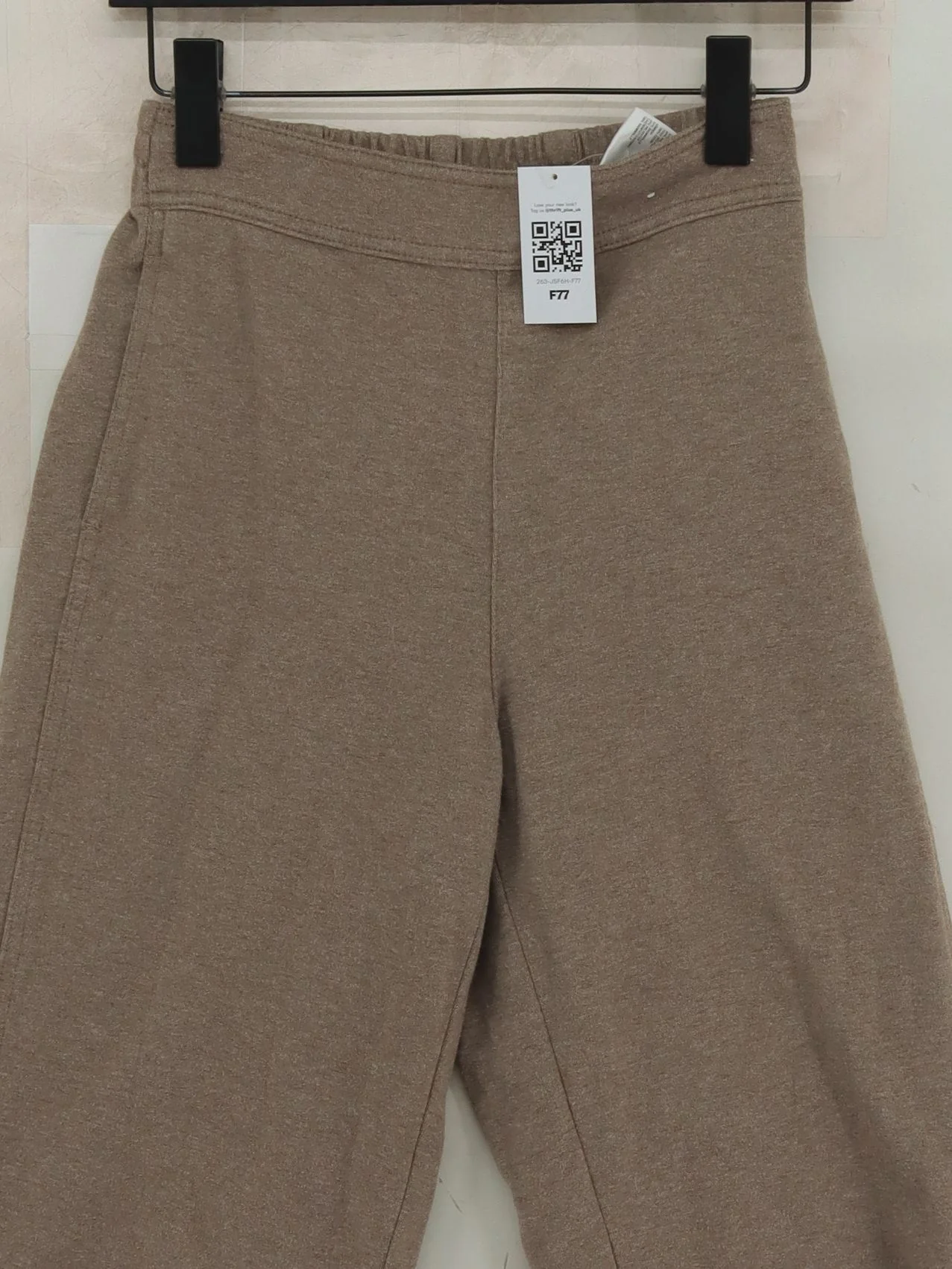 Uniqlo Women's Trousers XS Tan Cotton with Polyester Wide-Leg Sweatpants - Image 3