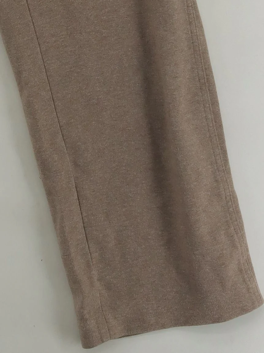 Uniqlo Women's Trousers XS Tan Cotton with Polyester Wide-Leg Sweatpants - Image 4