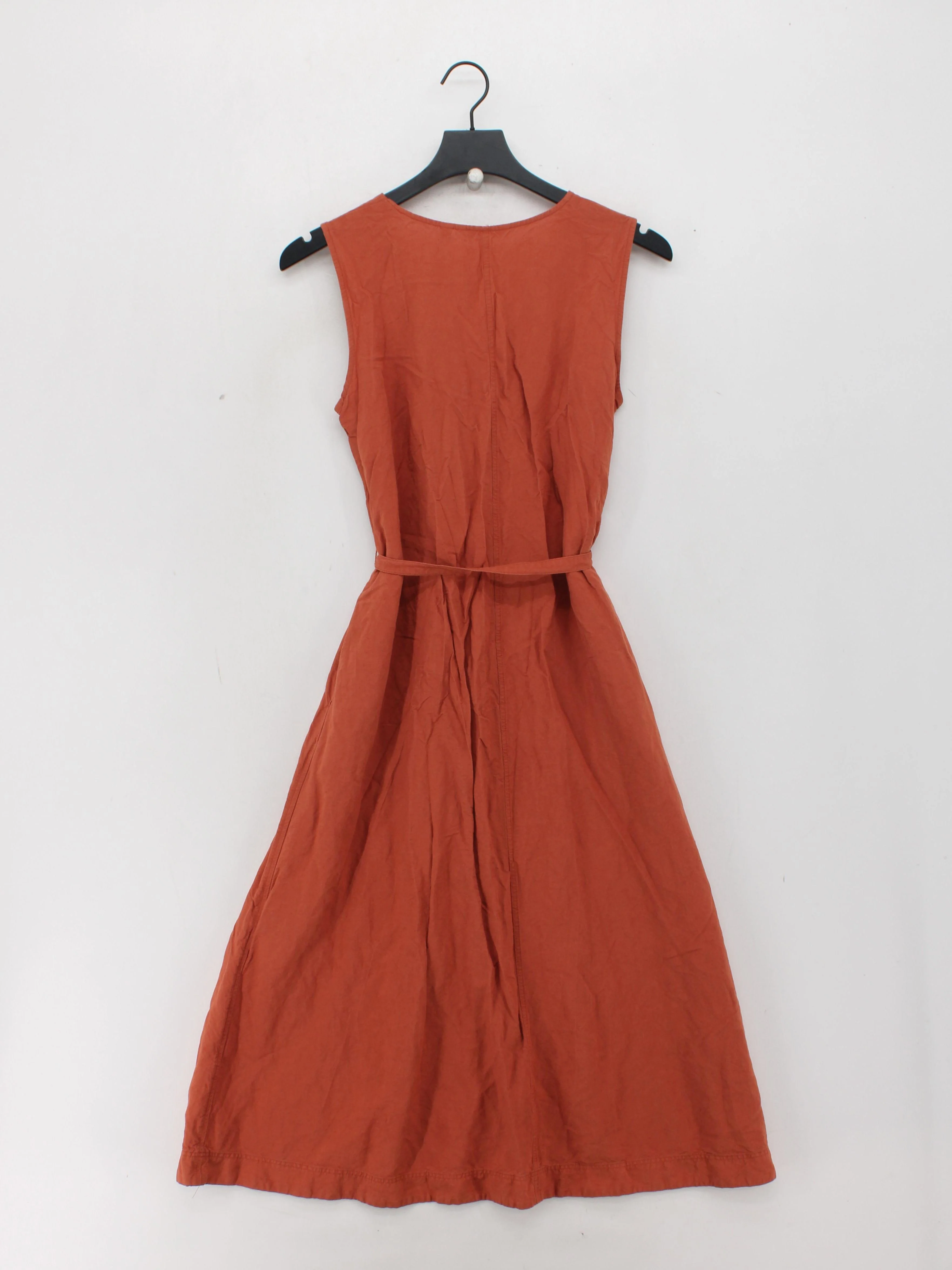Uniqlo Wrap Midi Dress S in Orange - Image 2