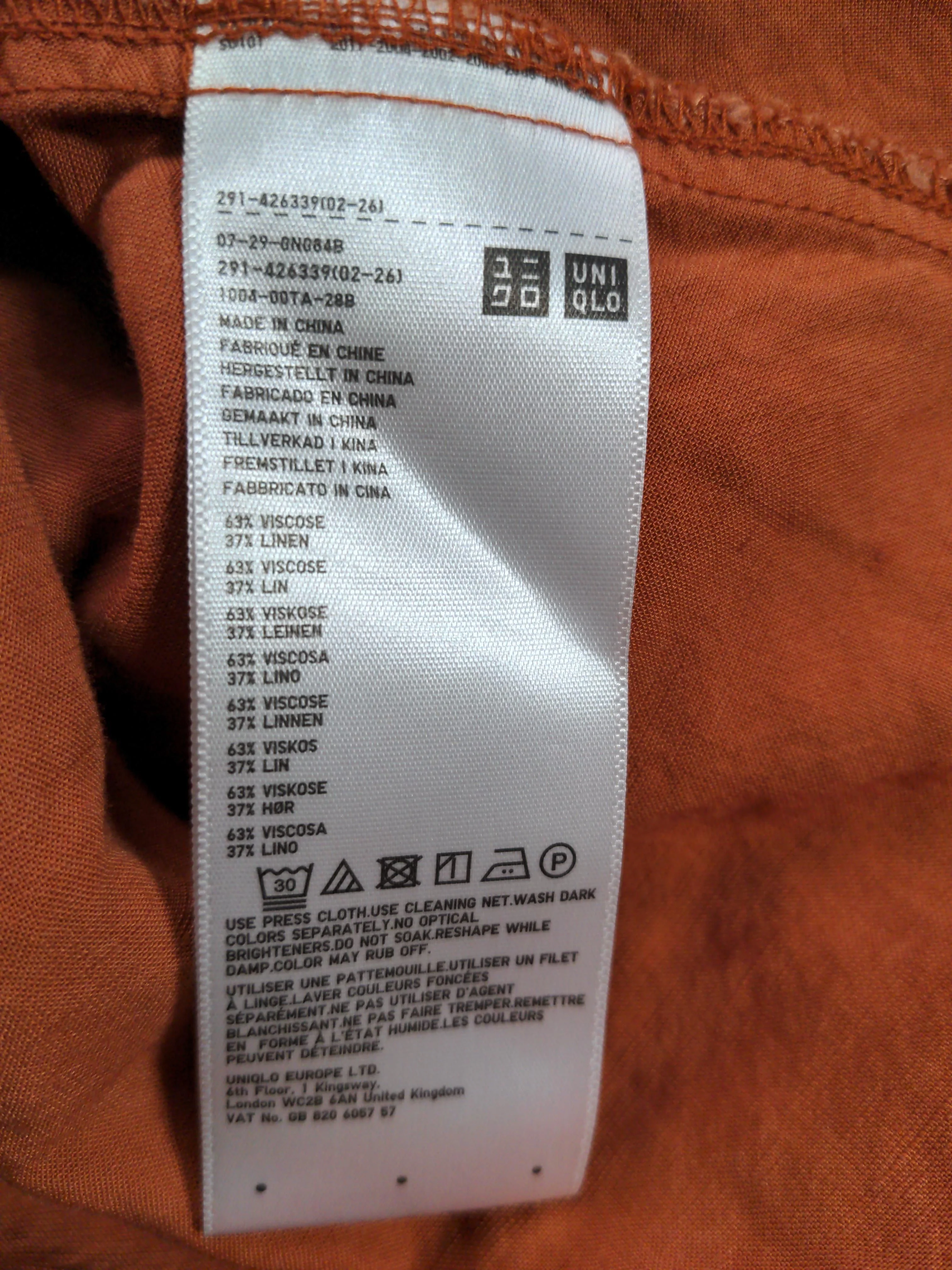 Uniqlo Wrap Midi Dress S in Orange - Image 7