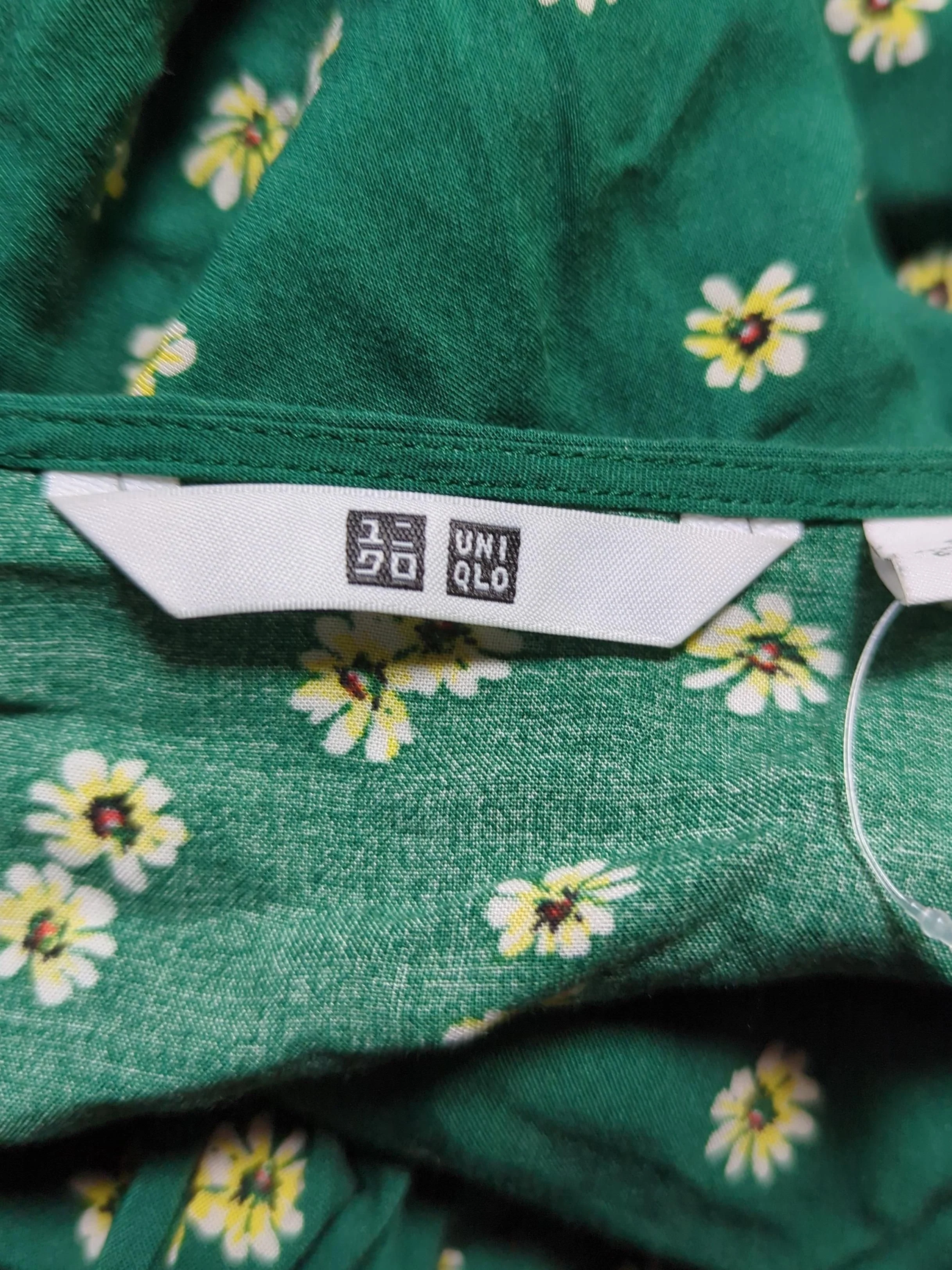 Uniqlo Wrap Midi Dress UK10 in Green - Image 5