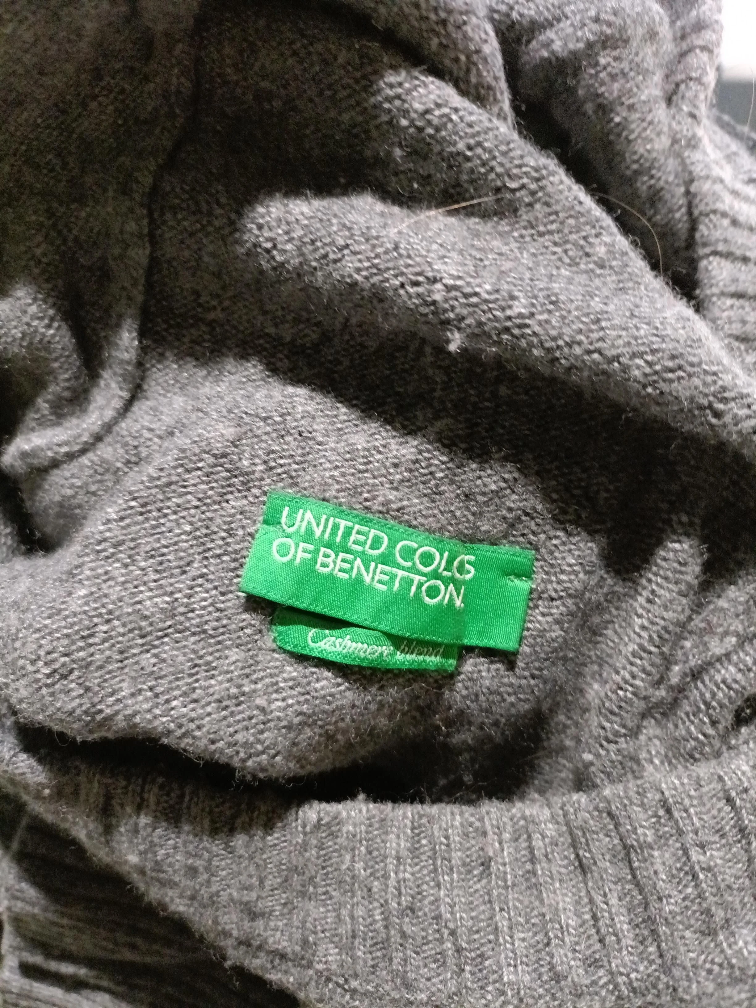 United Colors of Benetton Jumper Mini Dress M in Grey - Image 7