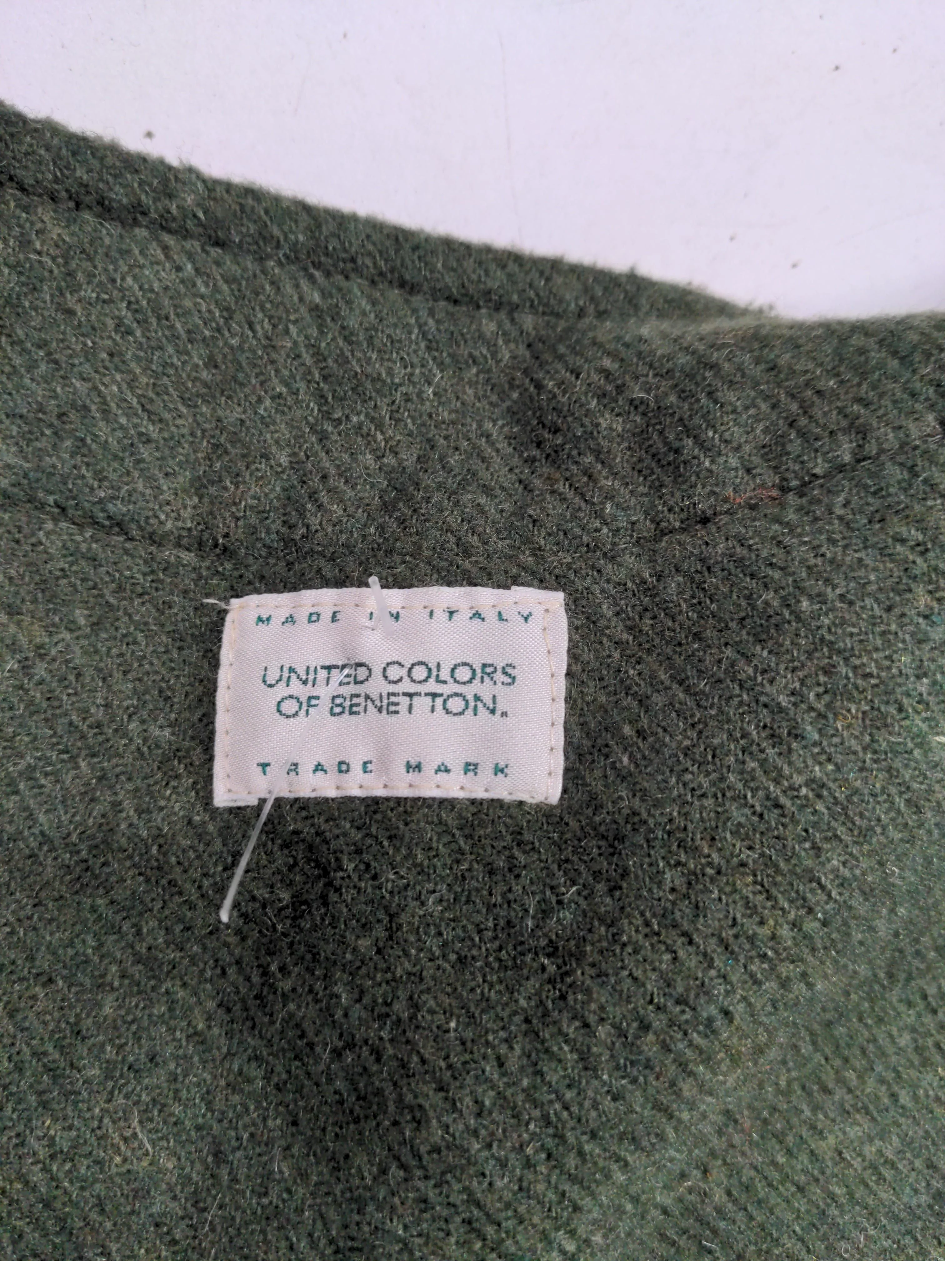 United Colors Of Benetton Men's Coat Chest: 44 in Green Cotton - Image 5