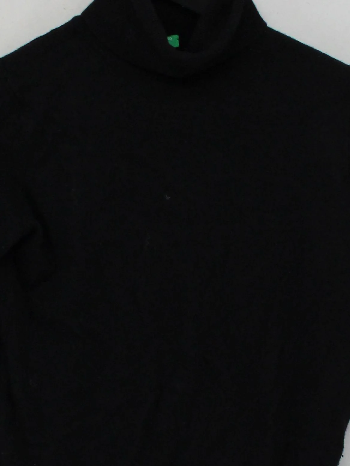 United Colors Of Benetton Men's Jumper S Black 100% Wool Roll Neck Pullover - Image 3
