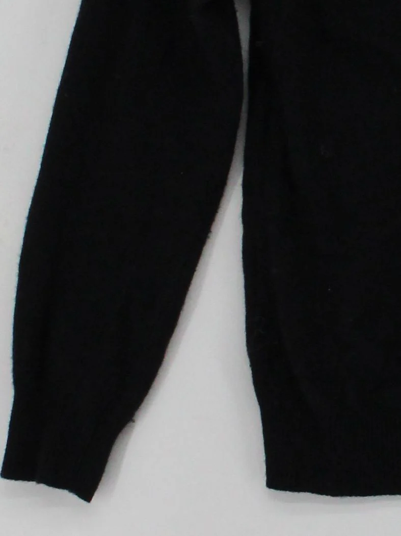 United Colors Of Benetton Men's Jumper S Black 100% Wool Roll Neck Pullover - Image 4