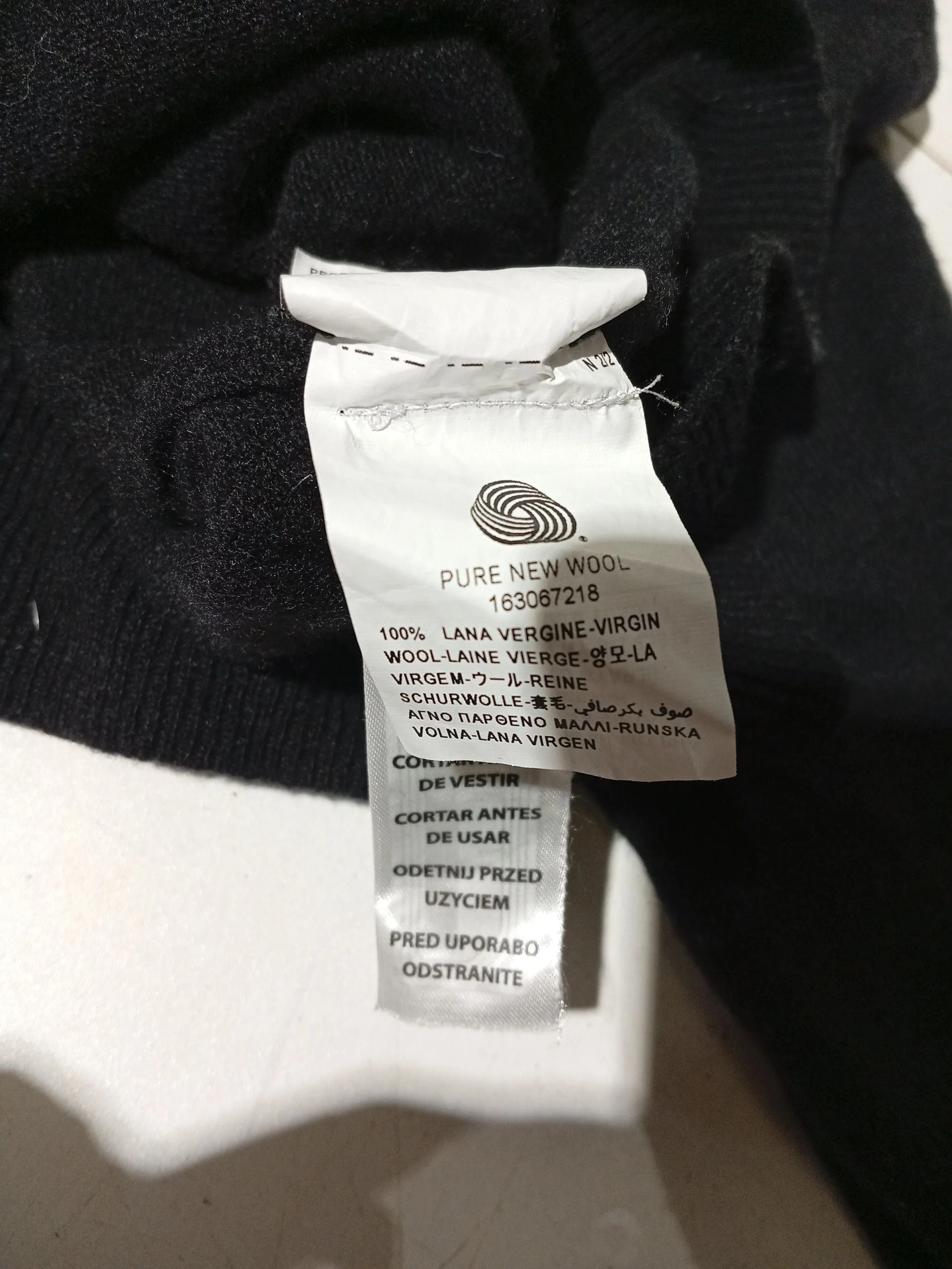 United Colors Of Benetton Men's Jumper S Black 100% Wool Roll Neck Pullover - Image 6