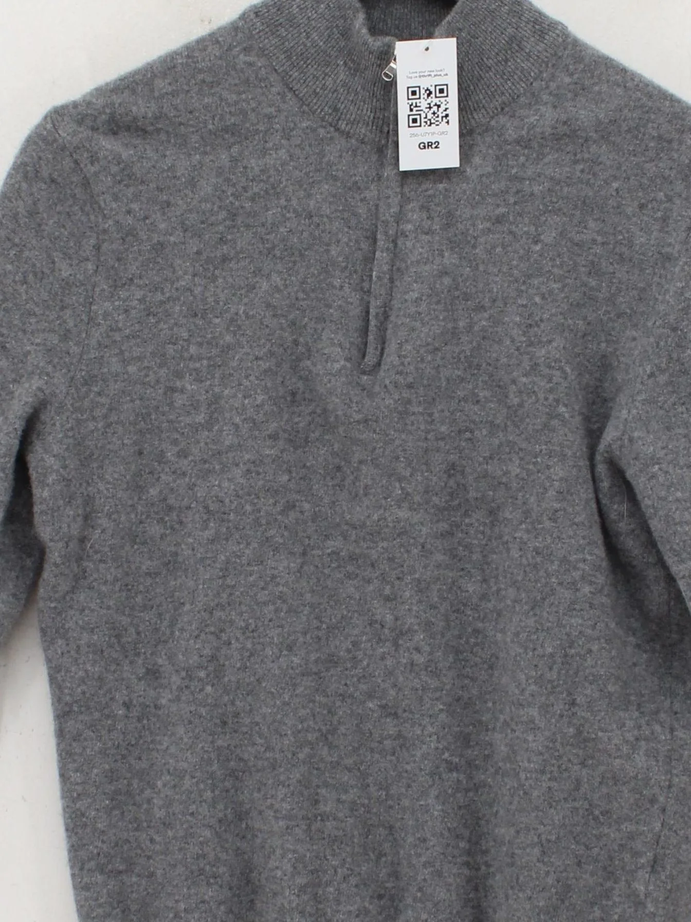 United Colors Of Benetton Men's Jumper S Grey 100% Wool Mock Neck Pullover - Image 3