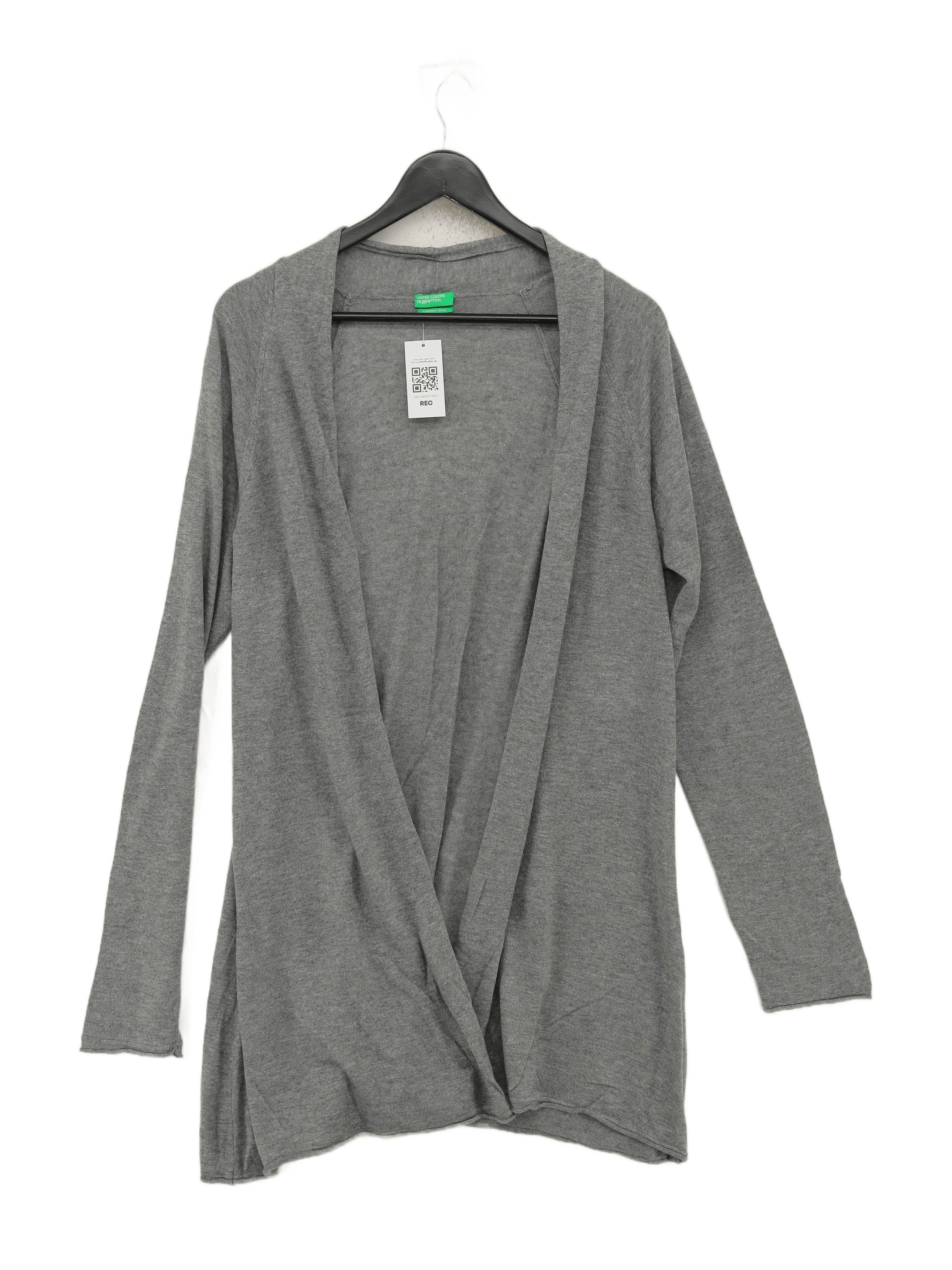 United Colors Of Benetton Women's Cardigan L Grey Viscose