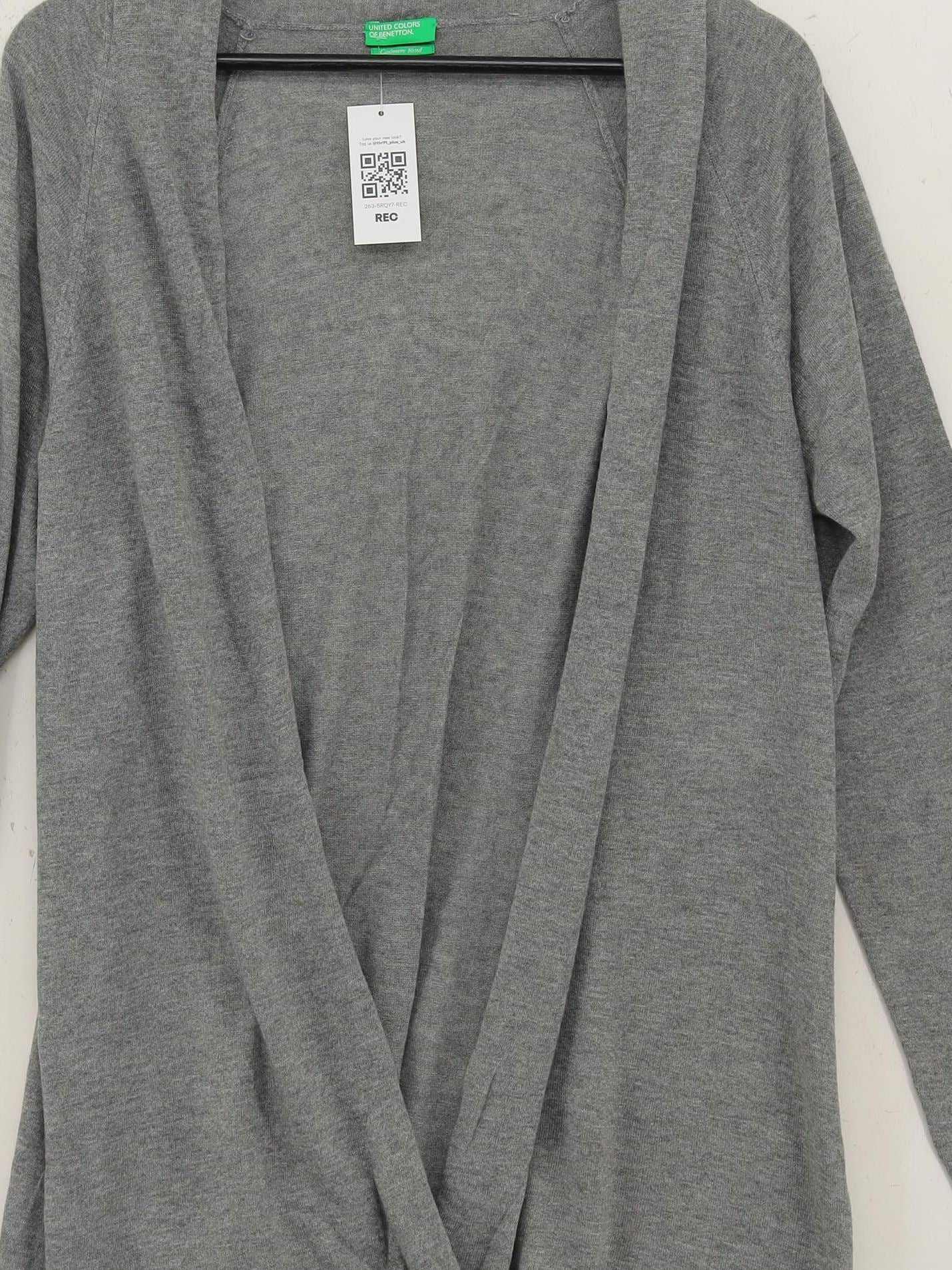 United Colors Of Benetton Women's Cardigan L Grey Viscose - Image 3