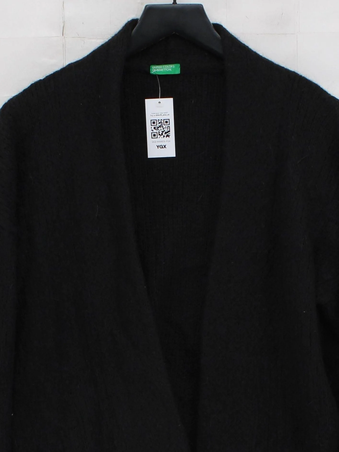 United Colors Of Benetton Women's Cardigan XS Black Acrylic - Image 3