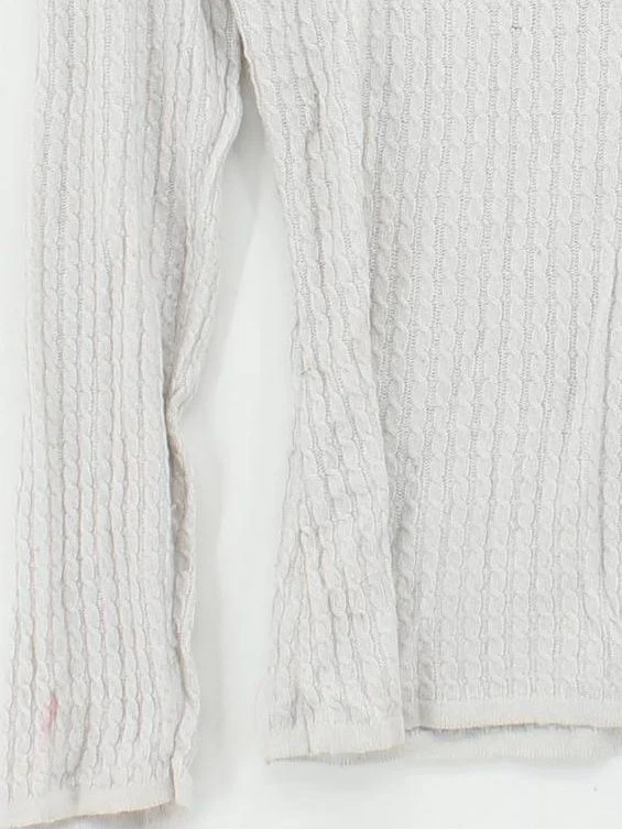 United Colors Of Benetton Women's Jumper M Cream 100% Other Crew Neck Pullover - Image 4