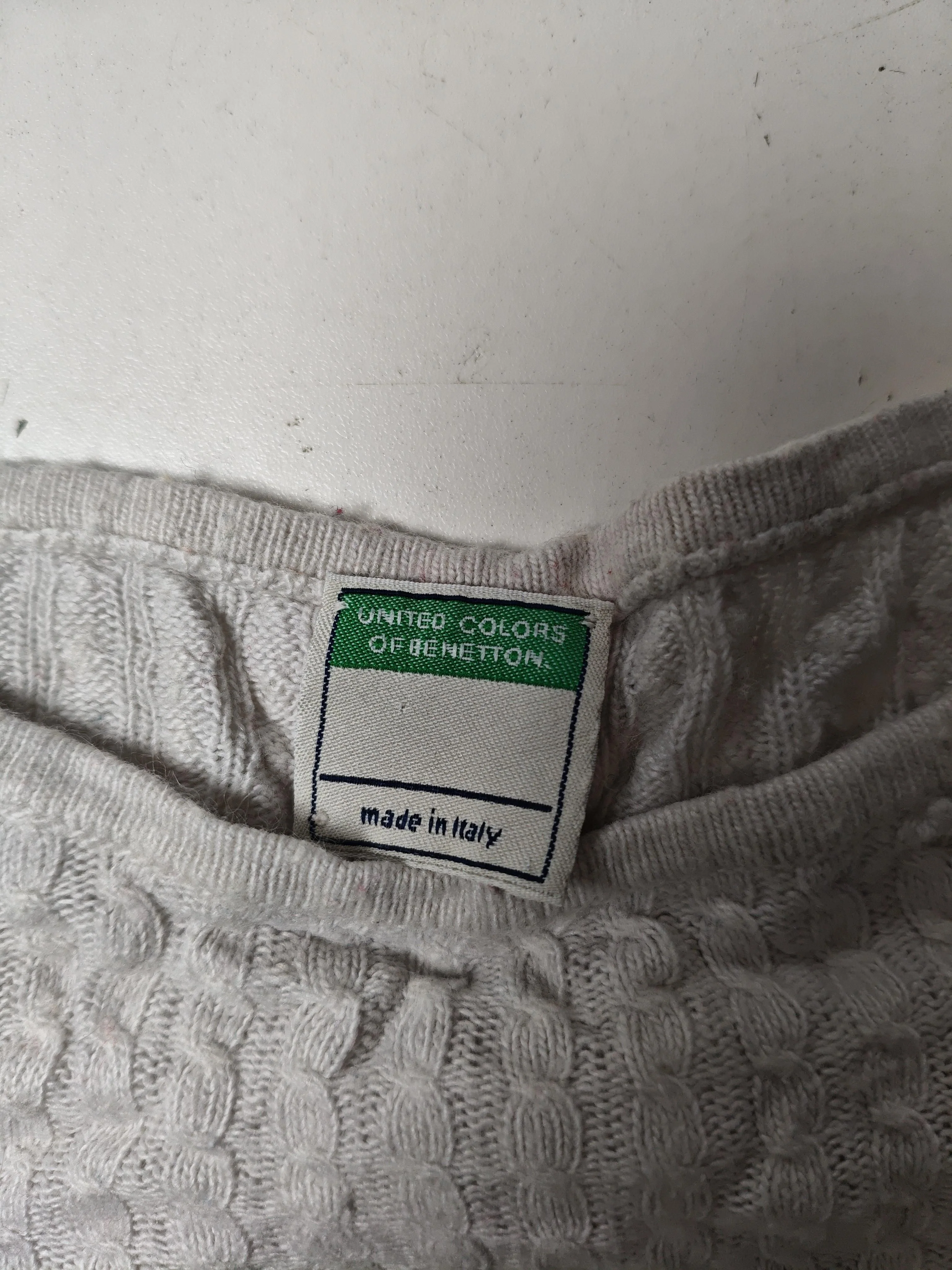 United Colors Of Benetton Women's Jumper M Cream 100% Other Crew Neck Pullover - Image 6
