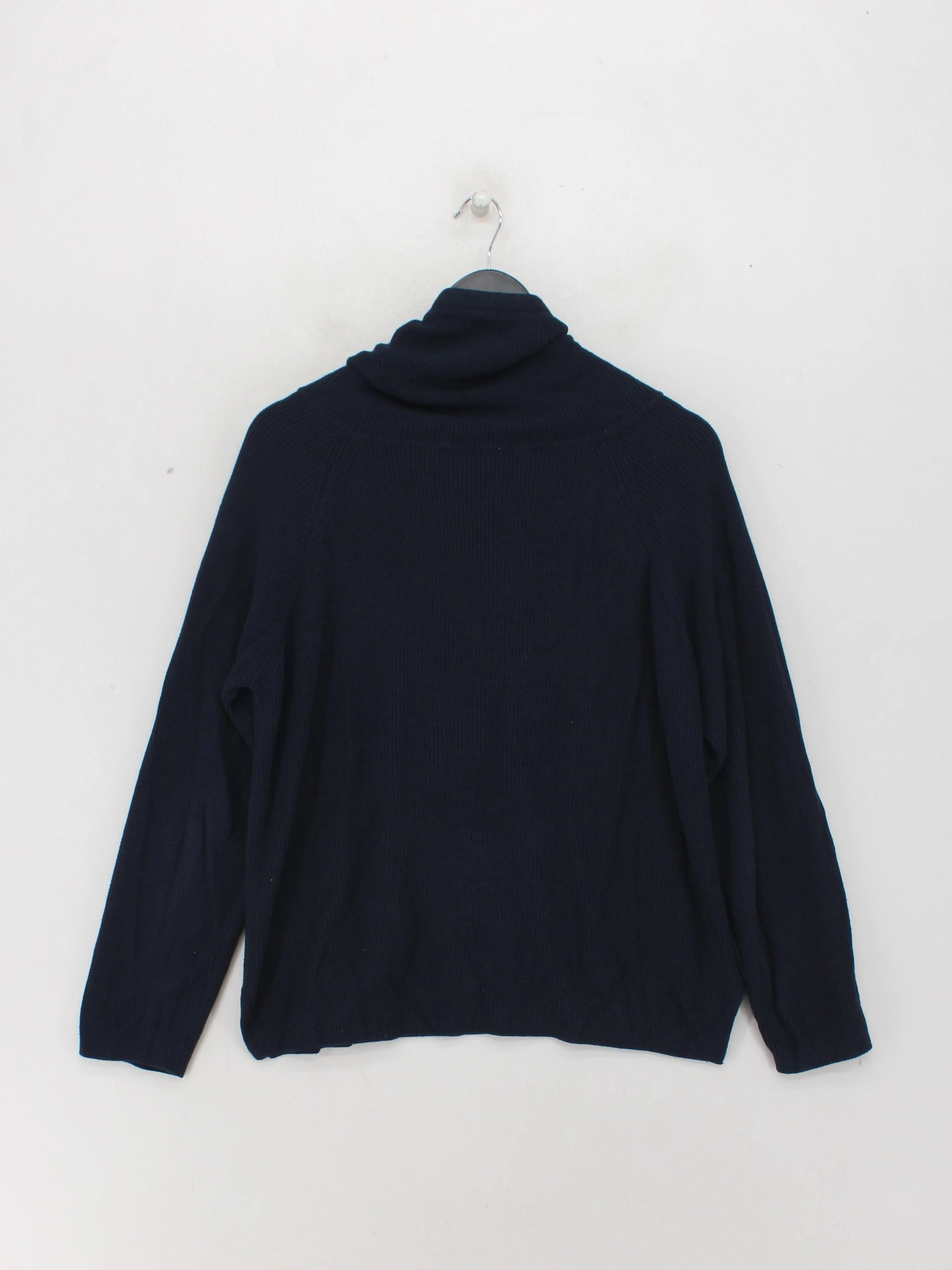 United Colors Of Benetton Women's Jumper XL Blue 100% Other Roll Neck Pullover - Image 2