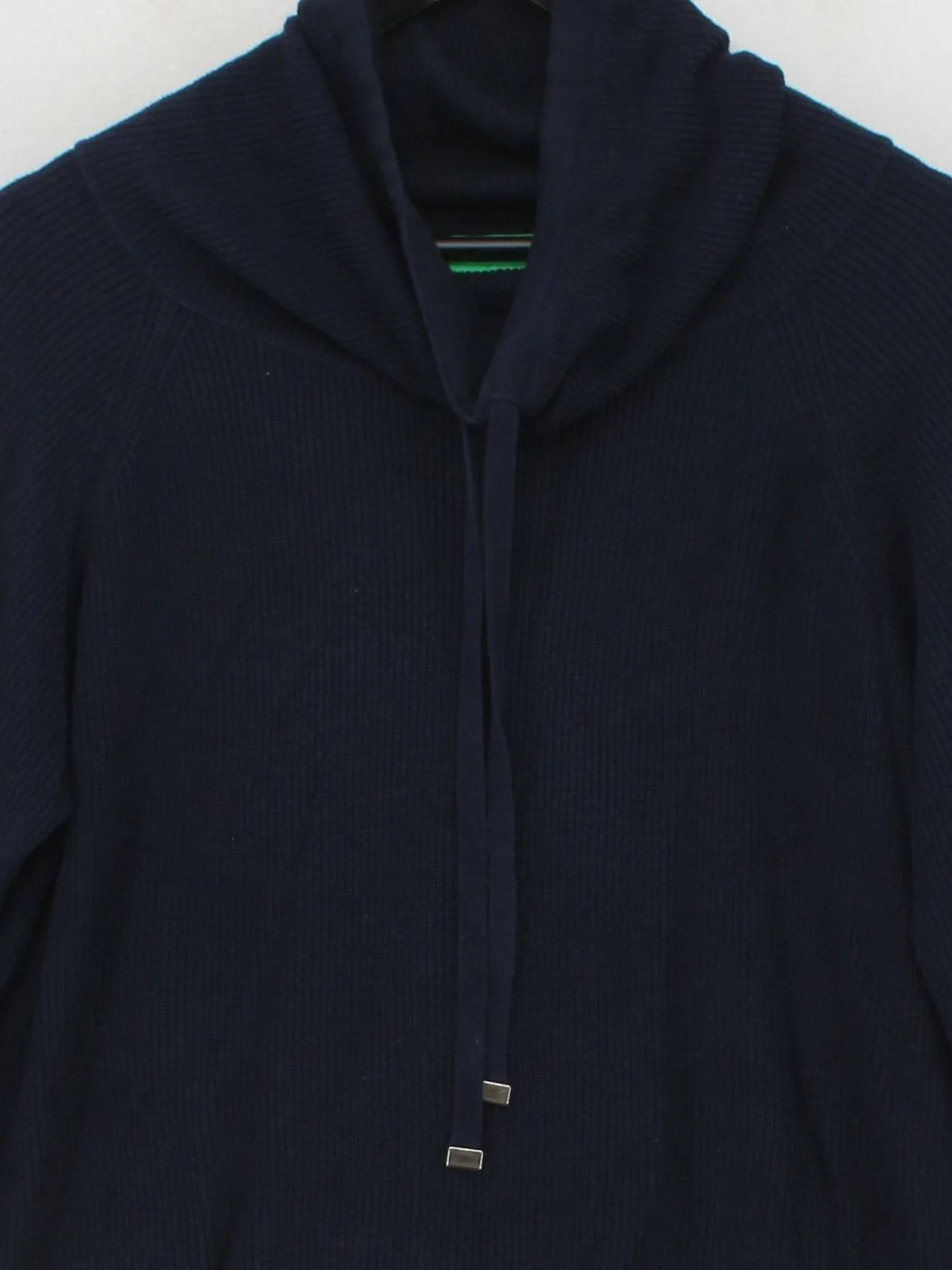 United Colors Of Benetton Women's Jumper XL Blue 100% Other Roll Neck Pullover - Image 3