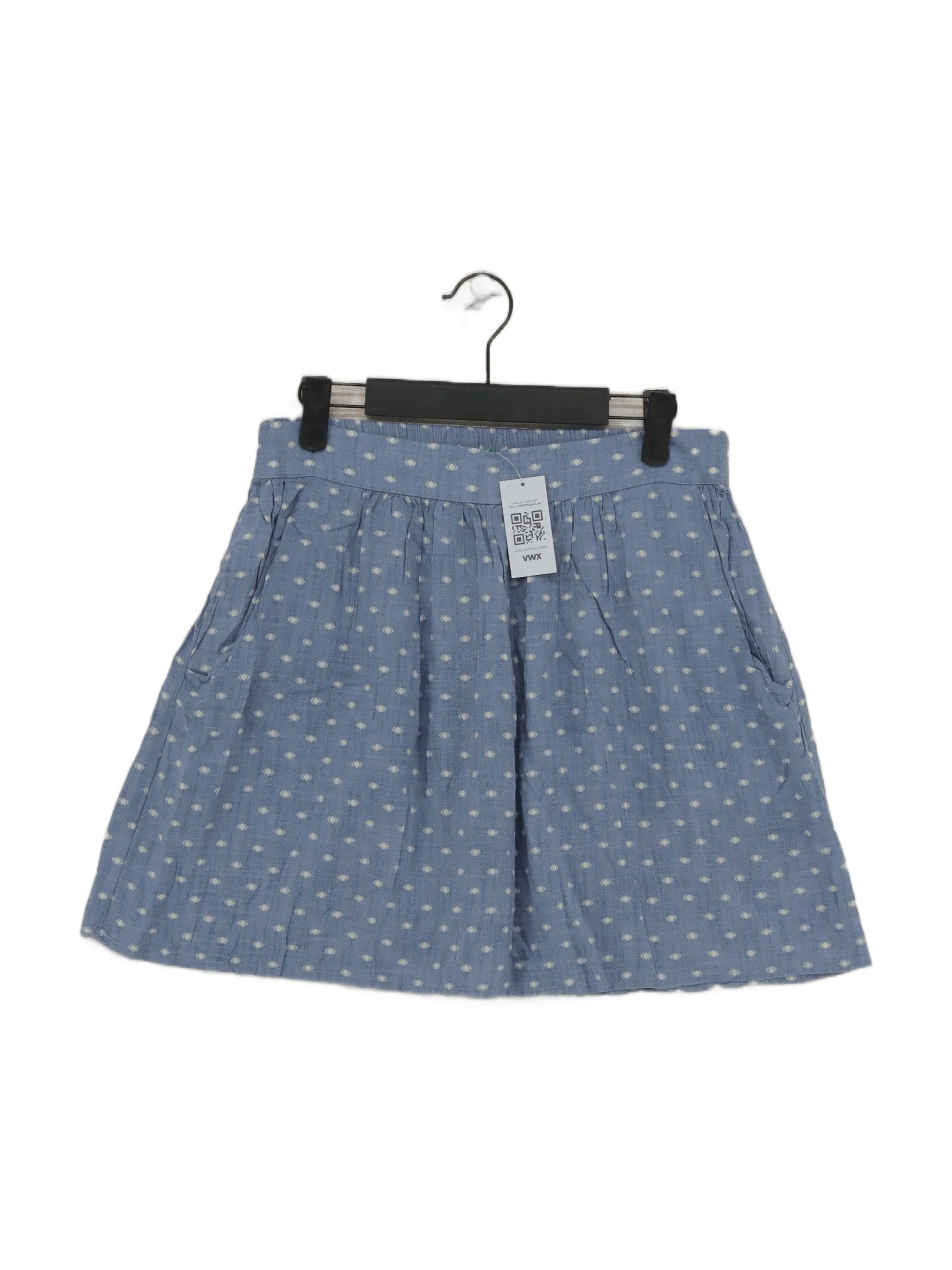 United Colors Of Benetton Women's Mini Skirt M Blue 100% Cotton Mini