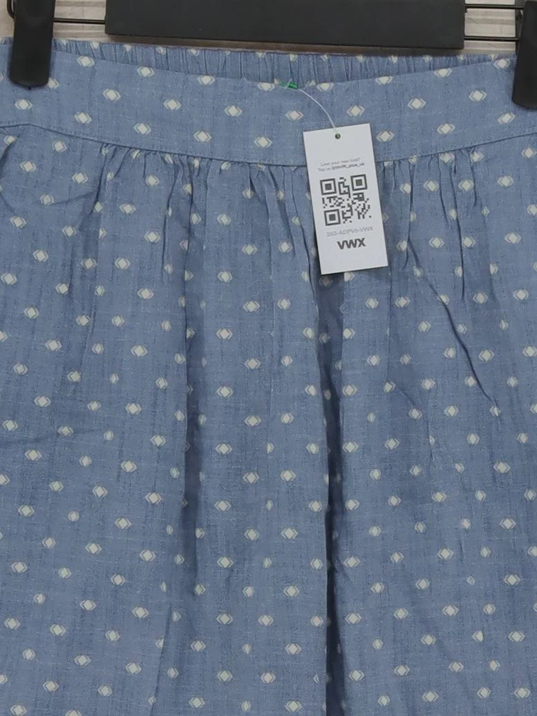 United Colors Of Benetton Women's Mini Skirt M Blue 100% Cotton Mini - Image 3
