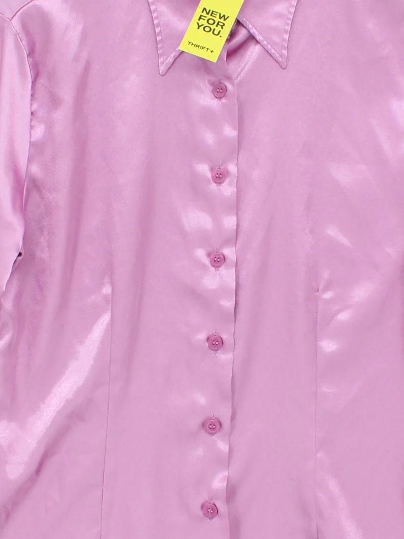 United Colors Of Benetton Women's Shirt M Pink 100% Polyester Basic - Image 3