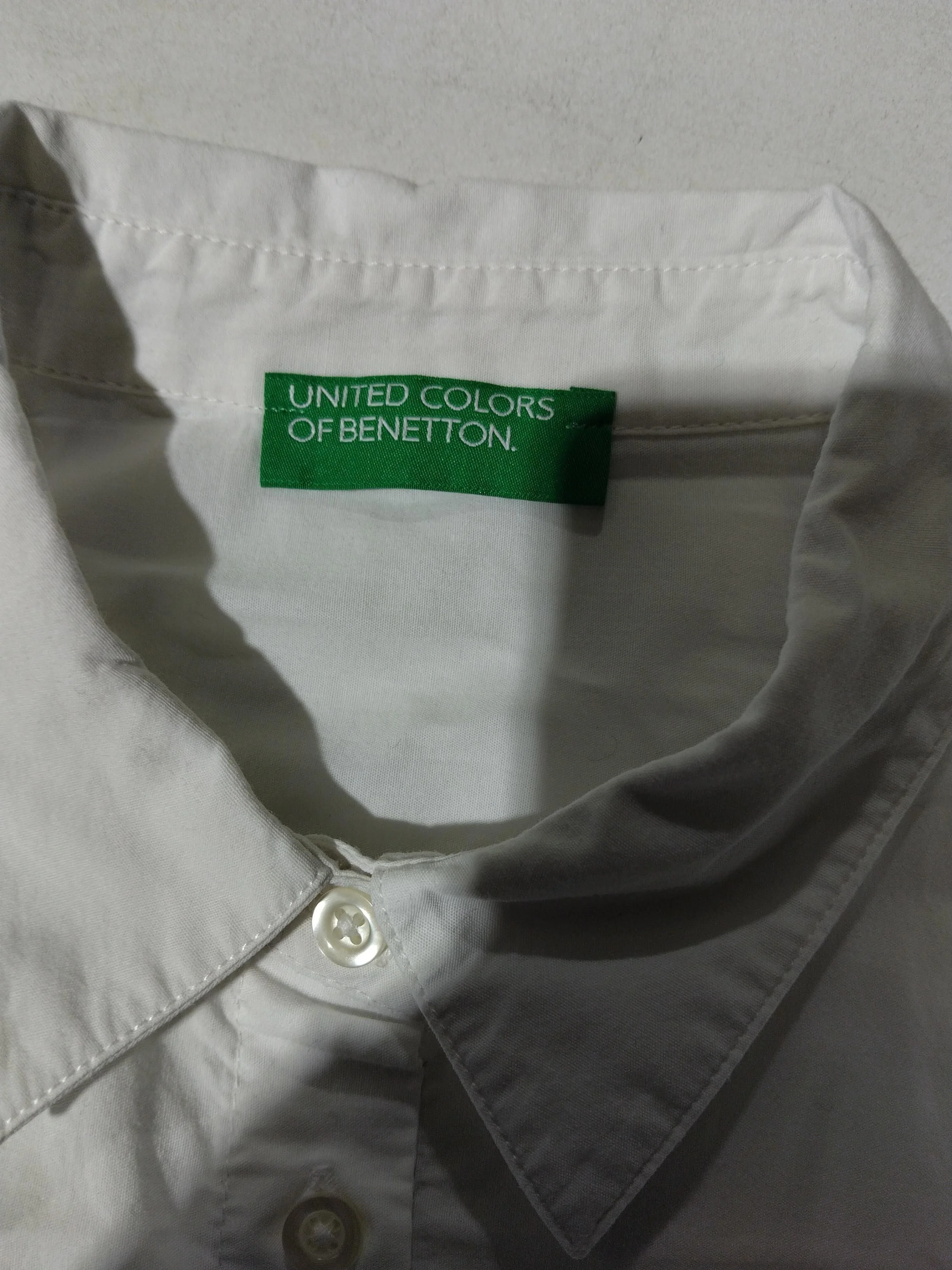 United Colors Of Benetton Women's Shirt S White 100% Cotton Basic - Image 5