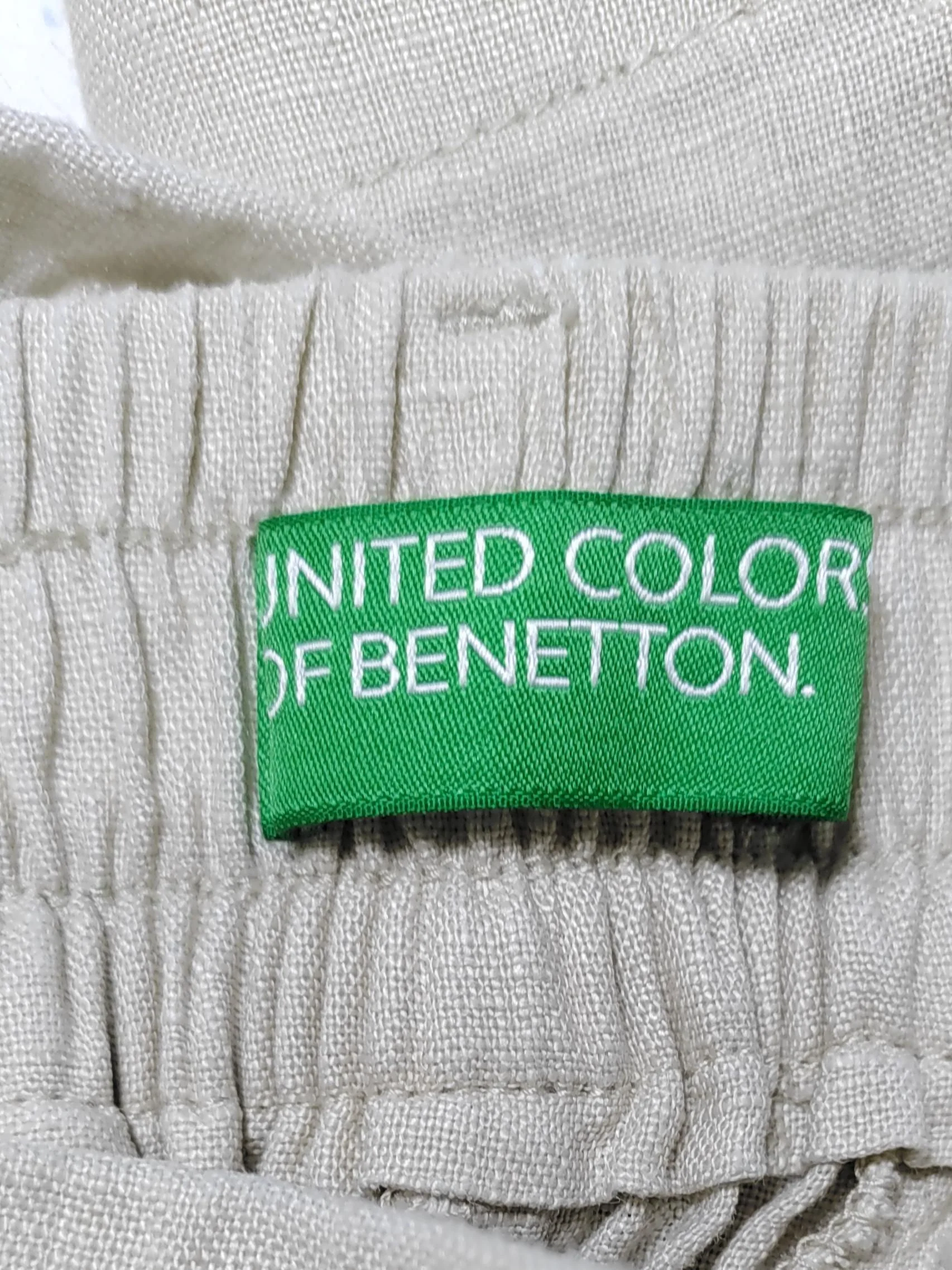 United Colors Of Benetton Women's Shorts XS Cream 100% Linen Sweat - Image 5