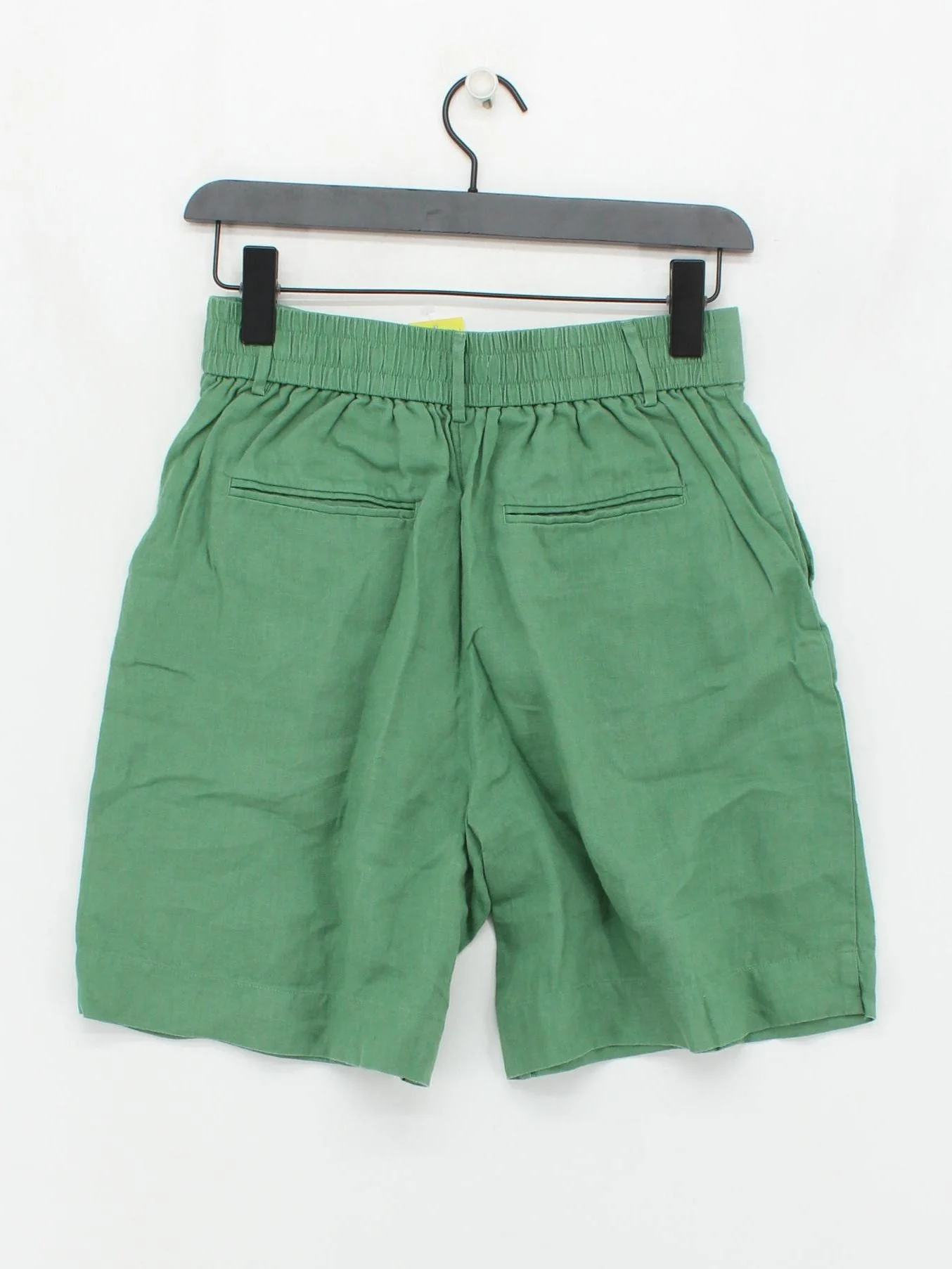 United Colors Of Benetton Women's Shorts XS Green 100% Linen Mom - Image 2