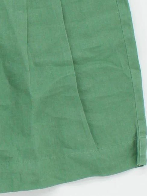 United Colors Of Benetton Women's Shorts XS Green 100% Linen Mom - Image 4