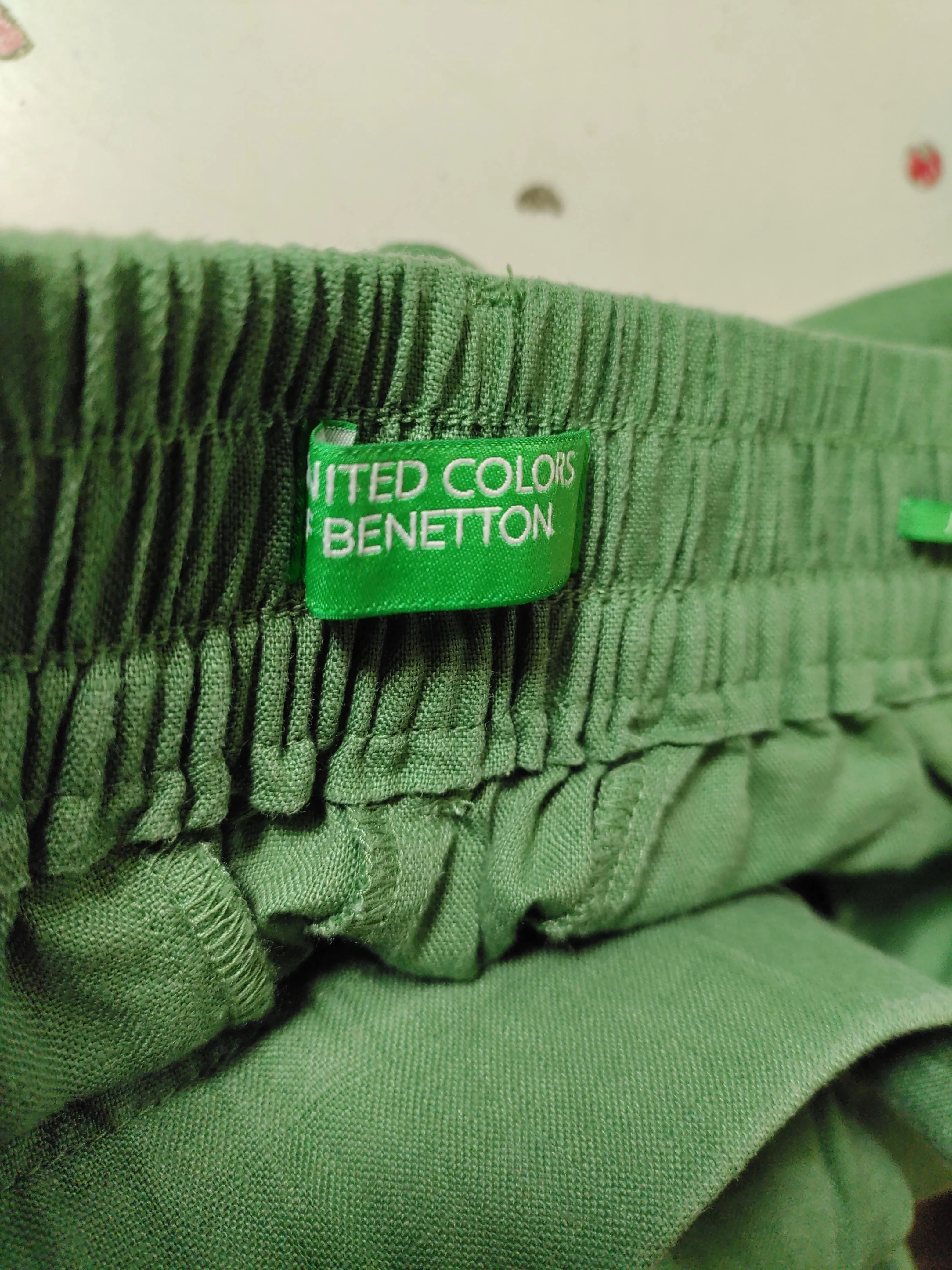 United Colors Of Benetton Women's Shorts XS Green 100% Linen Mom - Image 5