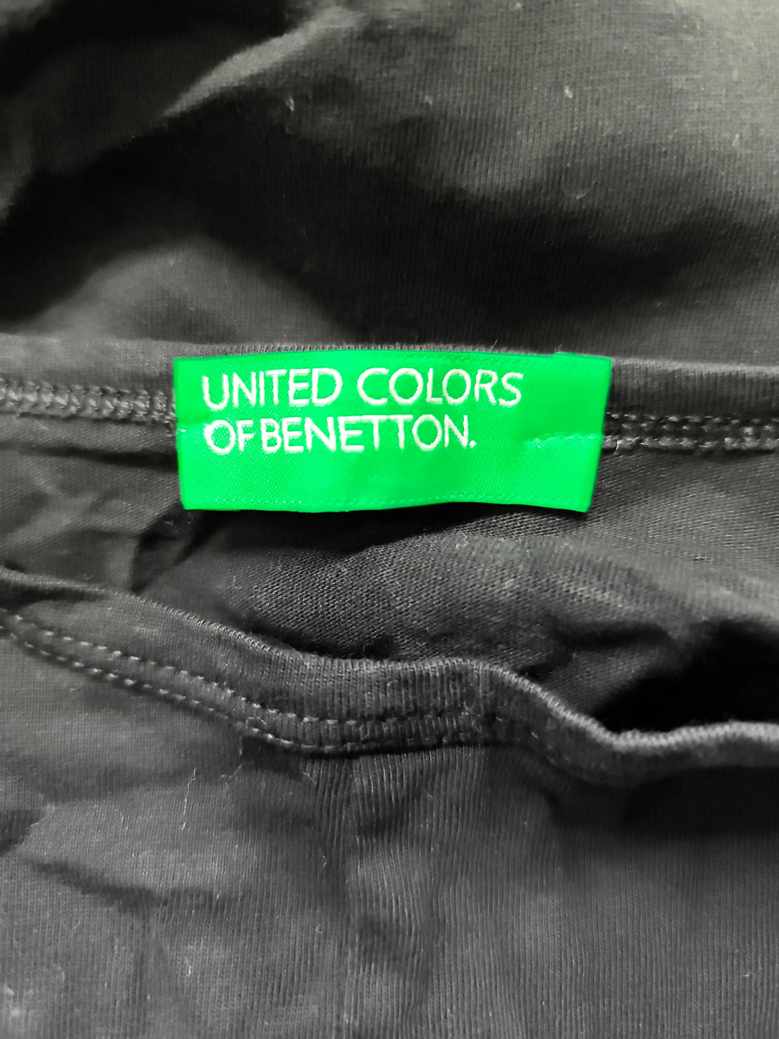 United Colors Of Benetton Women's T-Shirt M Black 100% Cotton Basic - Image 5