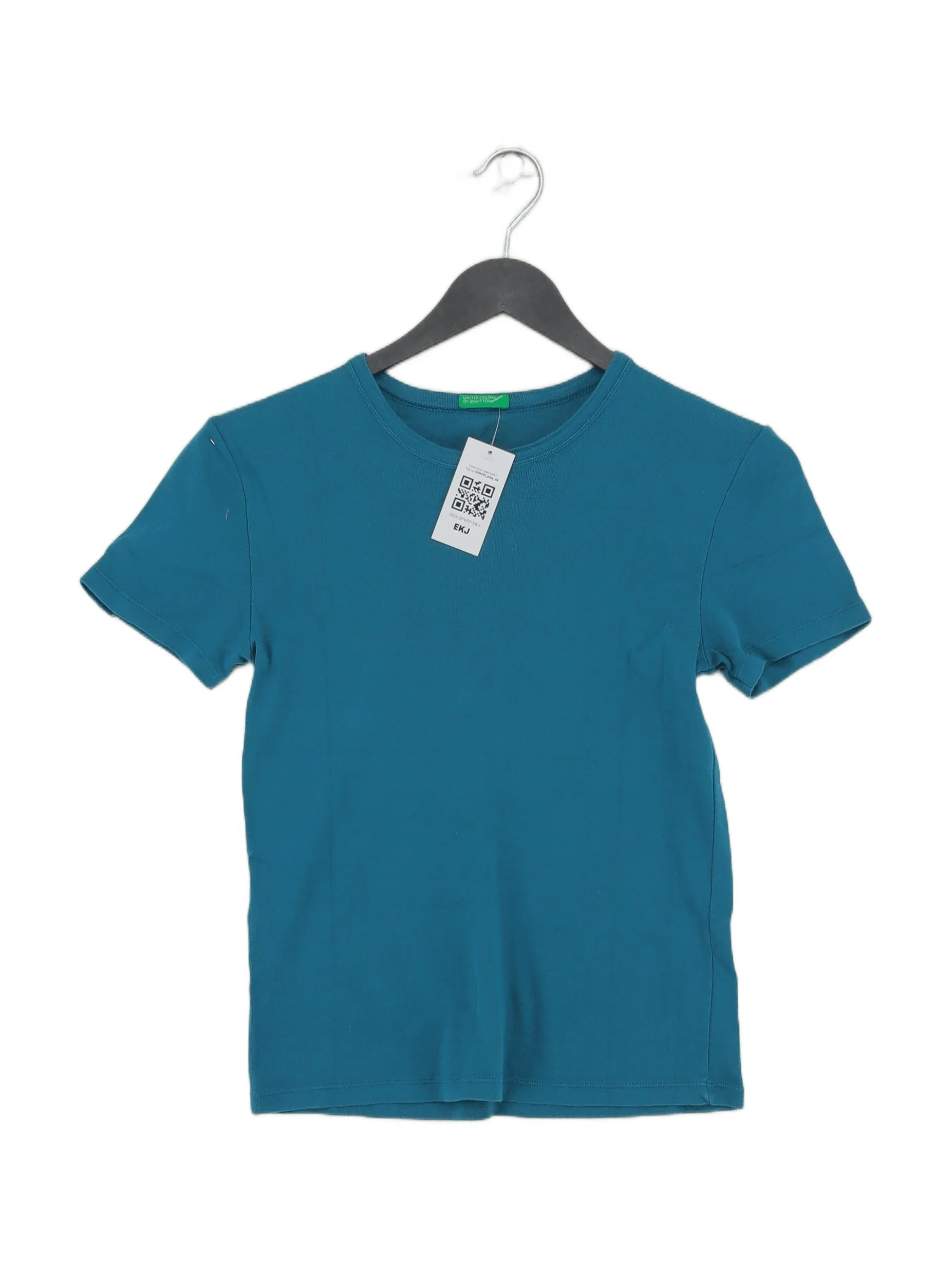 United Colors Of Benetton Women's T-Shirt S Blue 100% Other Basic