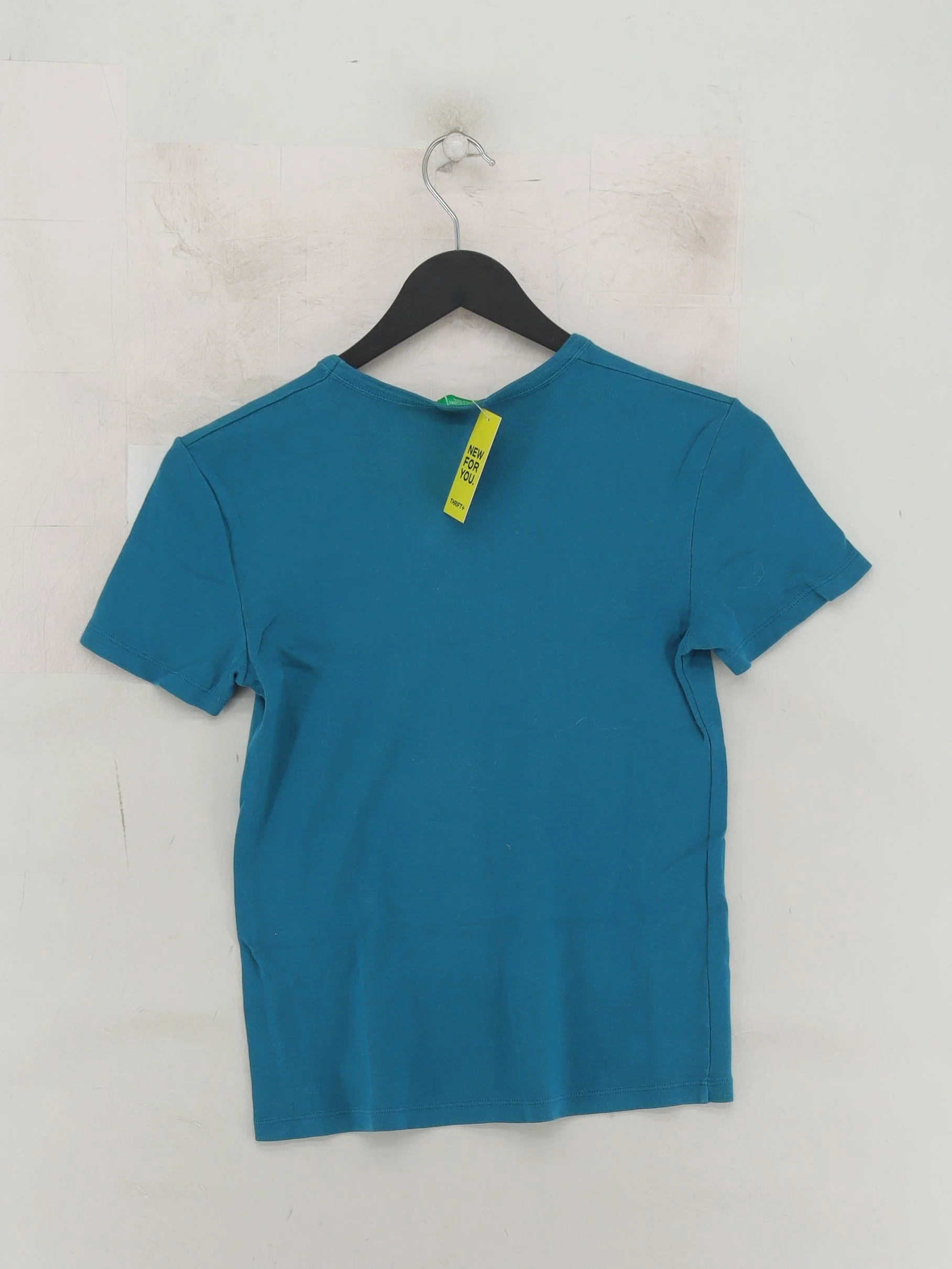 United Colors Of Benetton Women's T-Shirt S Blue 100% Other Basic - Image 2