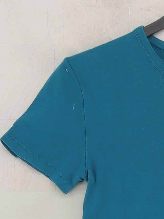 United Colors Of Benetton Women's T-Shirt S Blue 100% Other Basic - Image 4