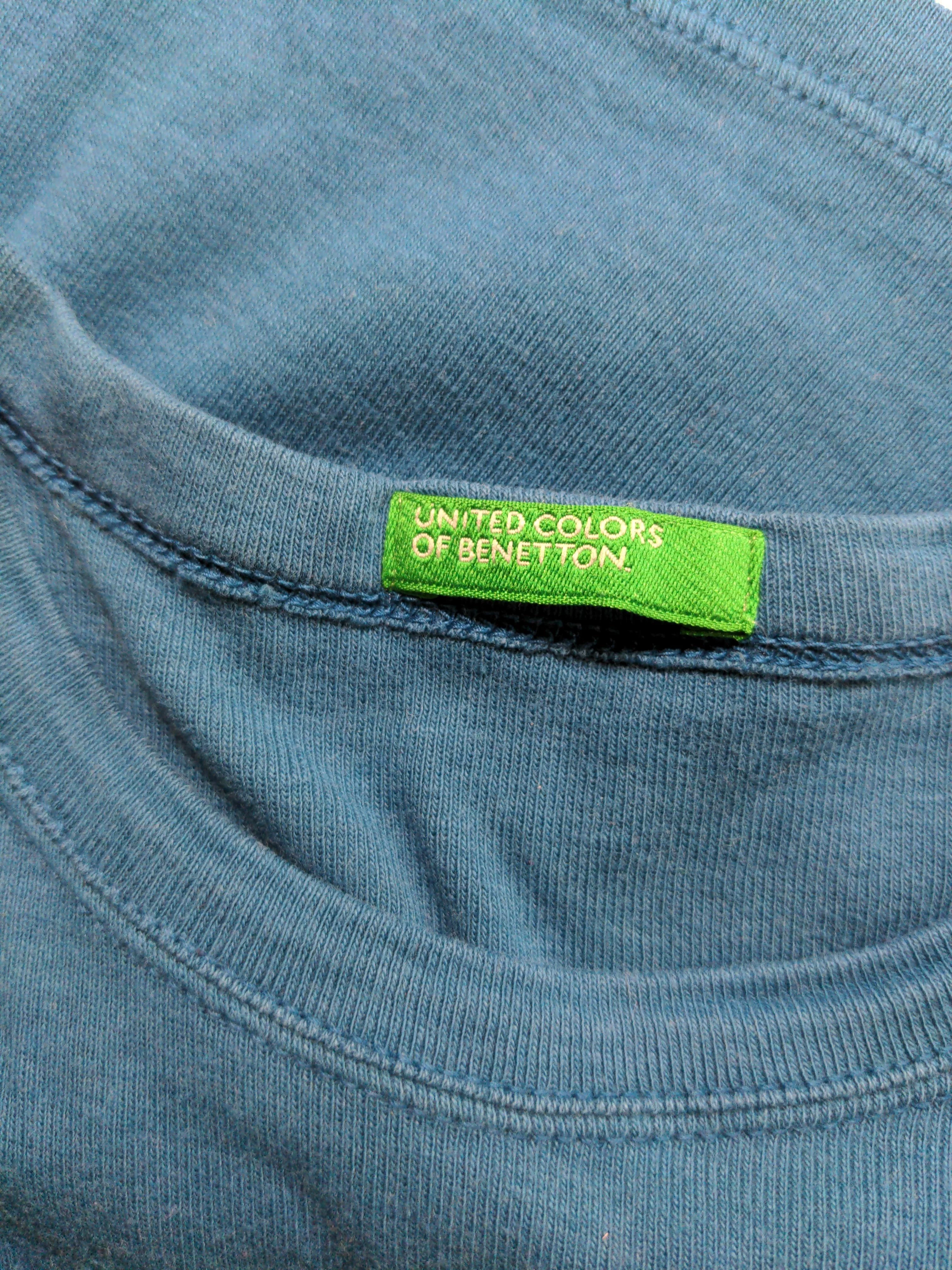 United Colors Of Benetton Women's T-Shirt S Blue 100% Other Basic - Image 5