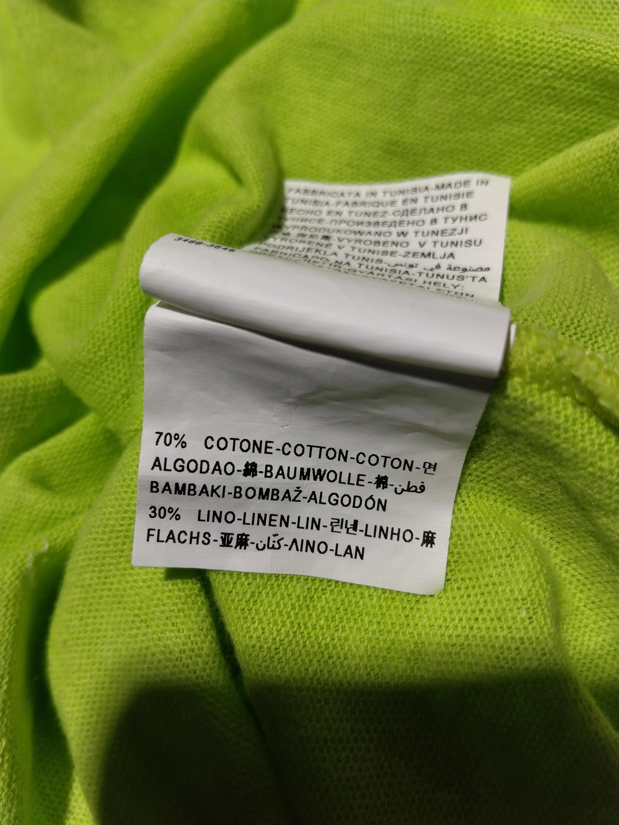 United Colors Of Benetton Women's T-Shirt S Green Cotton with Linen Basic - Image 6