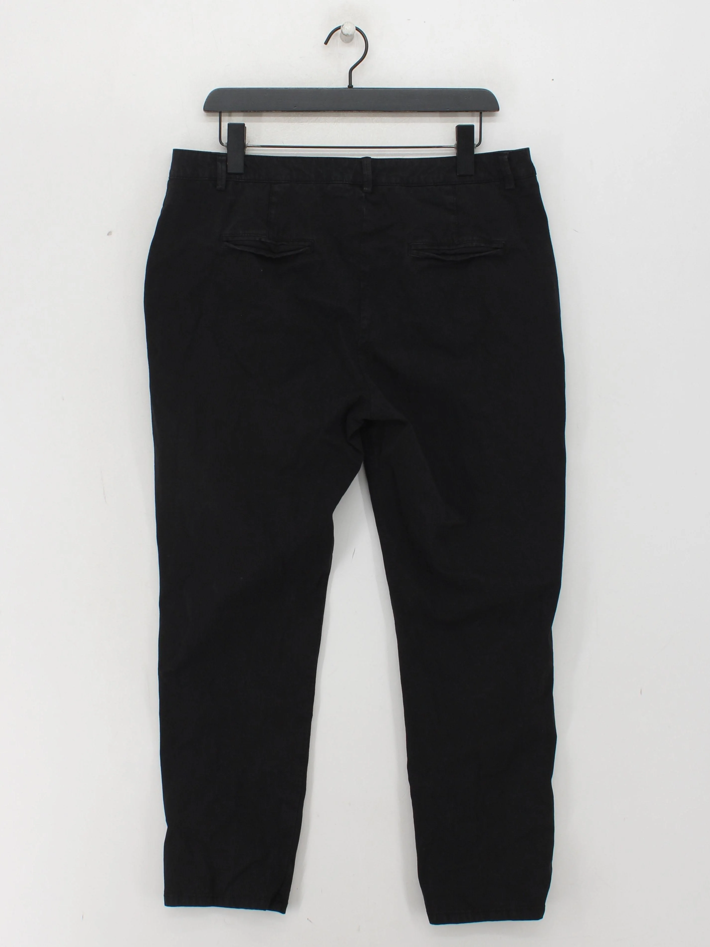 United Colors Of Benetton Women's Trousers UK 16 Black 100% Other Straight Chino - Image 2